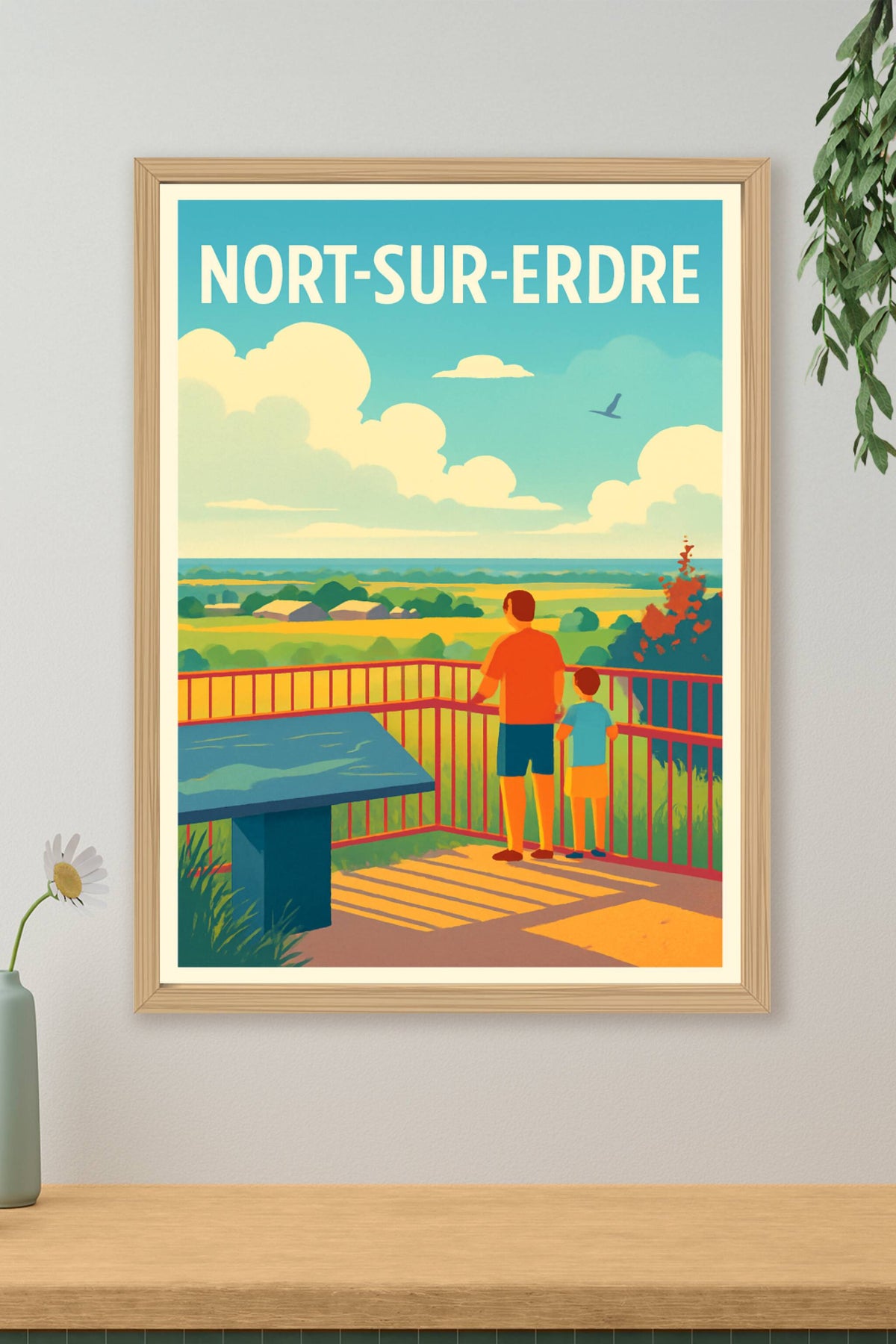 Affiche Nort-sur-Erdre — Panoramas de nature apaisante · poster d'art de Nort-sur-Erdre