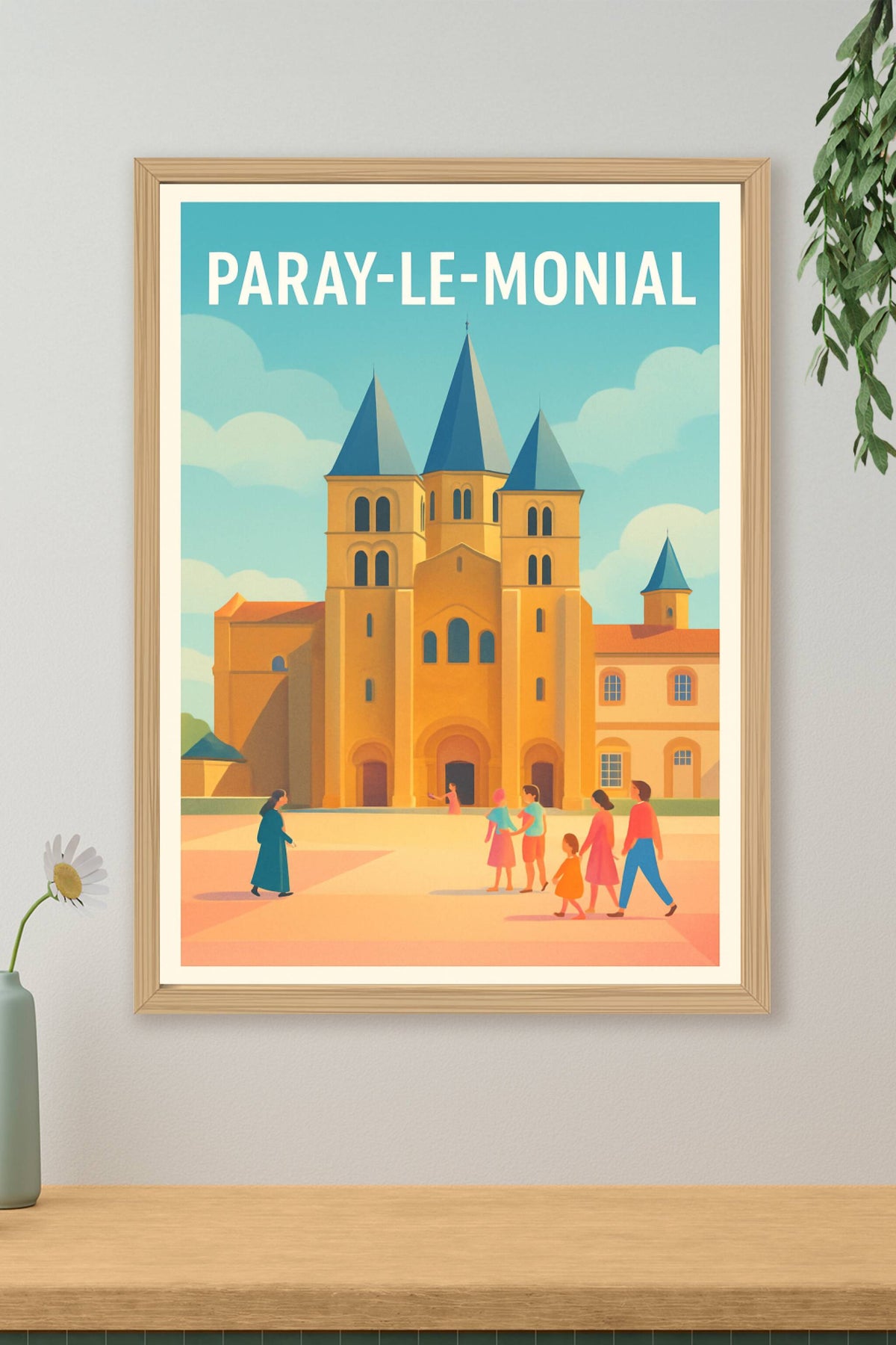 Affiche Paray-le-Monial — Émerveillement au cœur de la basilique · poster d'art de Paray-le-Monial