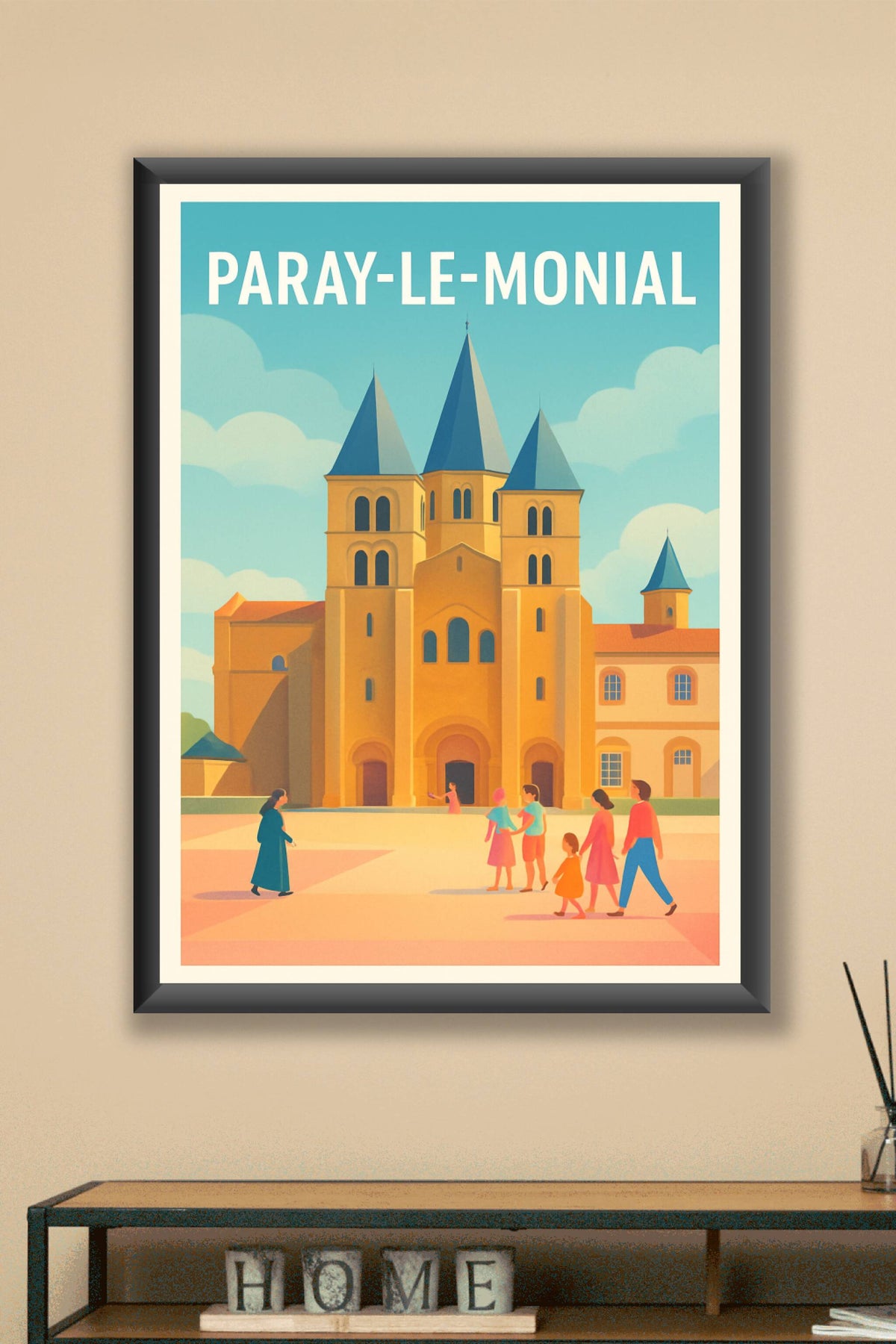 Affiche Paray-le-Monial — Émerveillement au cœur de la basilique · poster d'art de Paray-le-Monial