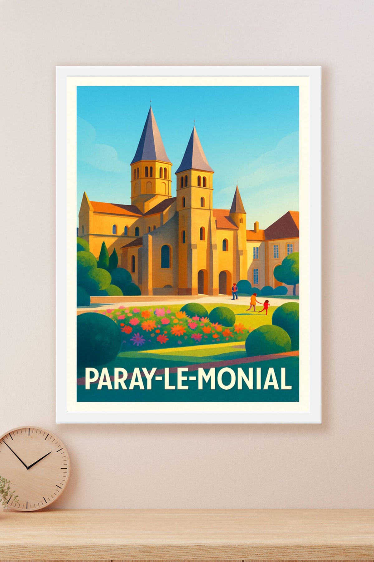 Affiche Paray-le-Monial — Charme et sérénité en Bourgogne · poster d'art de Paray-le-Monial