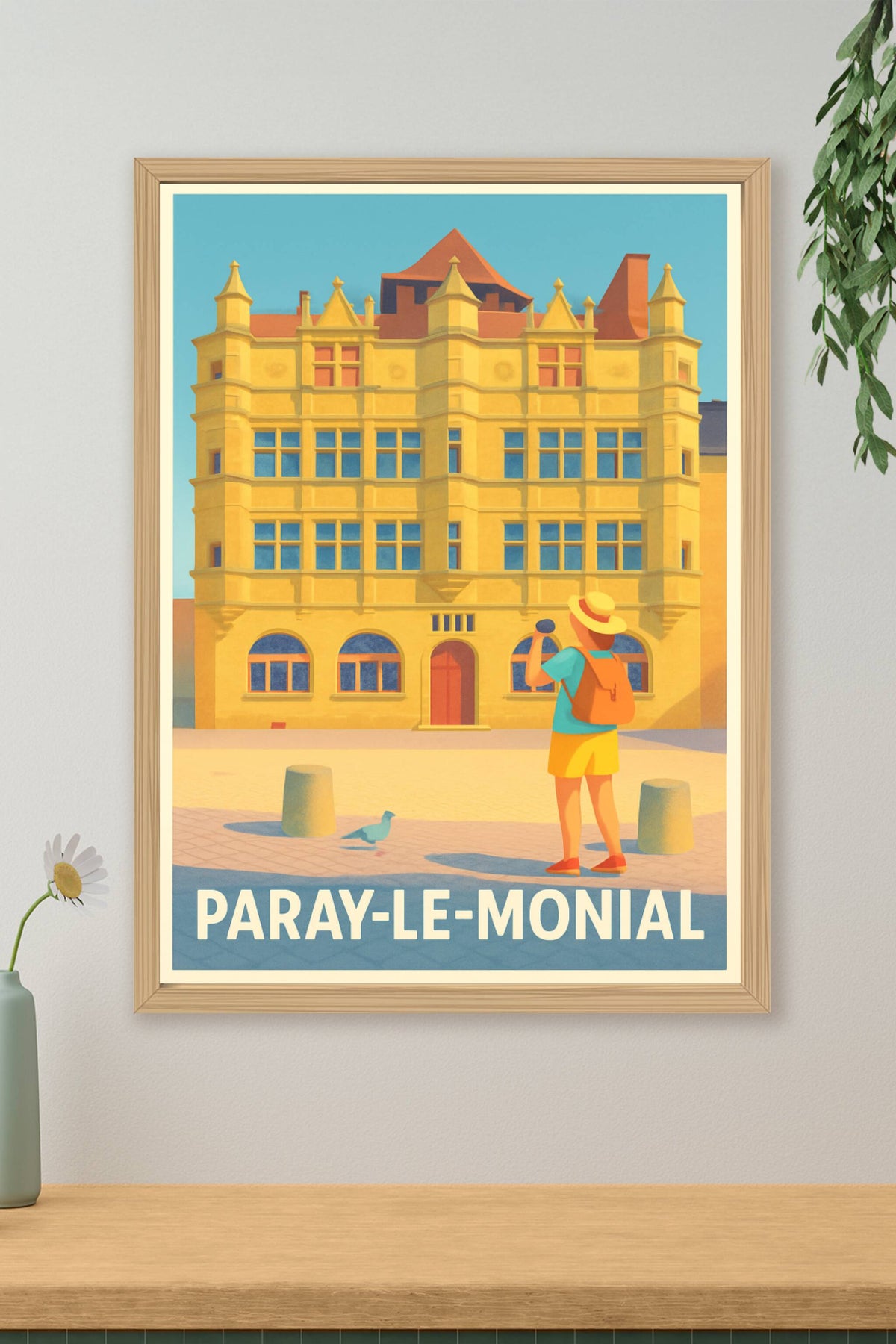 Affiche Paray-le-Monial — Charme et patrimoine en Bourgogne · poster d'art de Paray-le-Monial