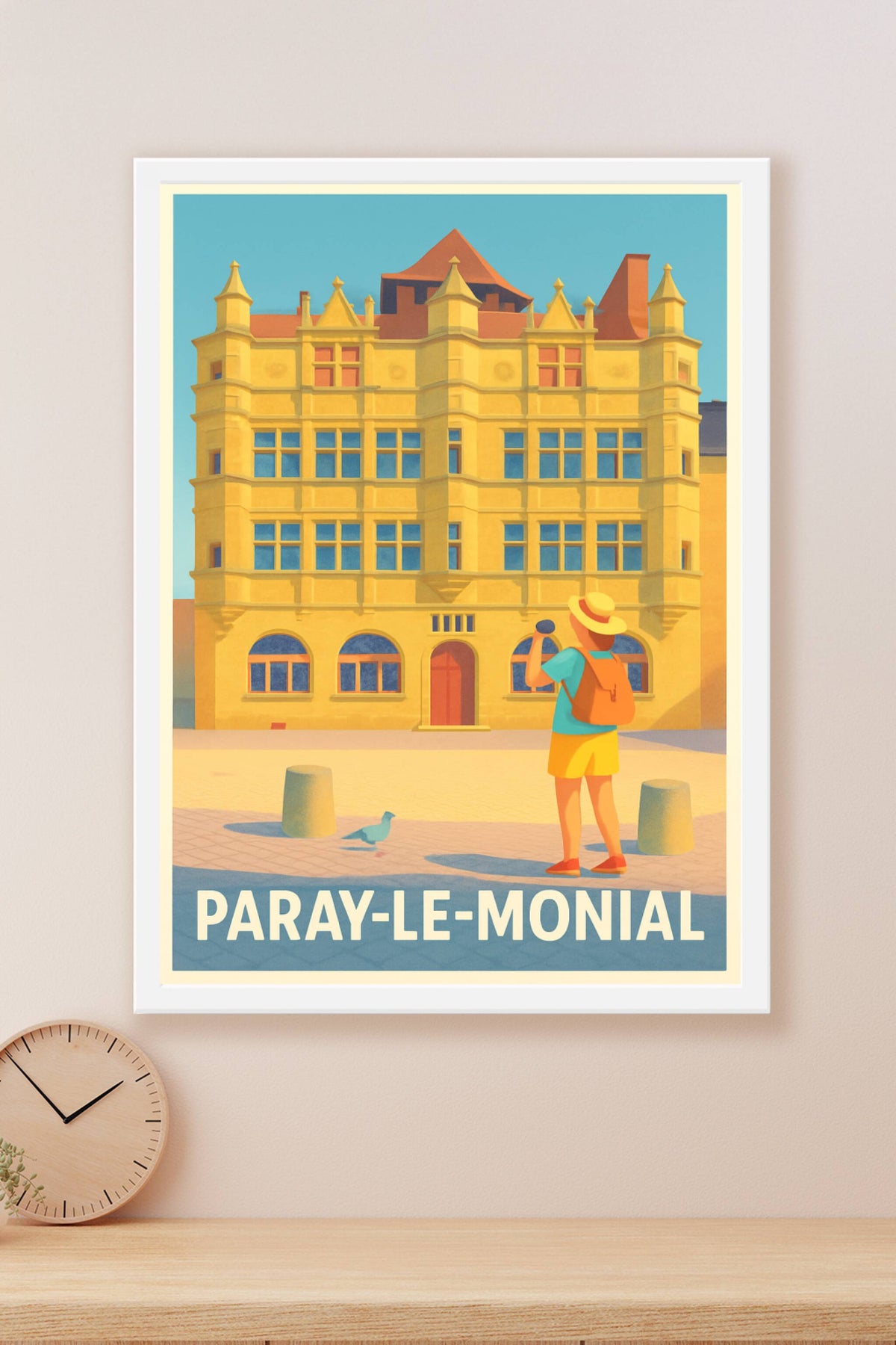 Affiche Paray-le-Monial — Charme et patrimoine en Bourgogne · poster d'art de Paray-le-Monial