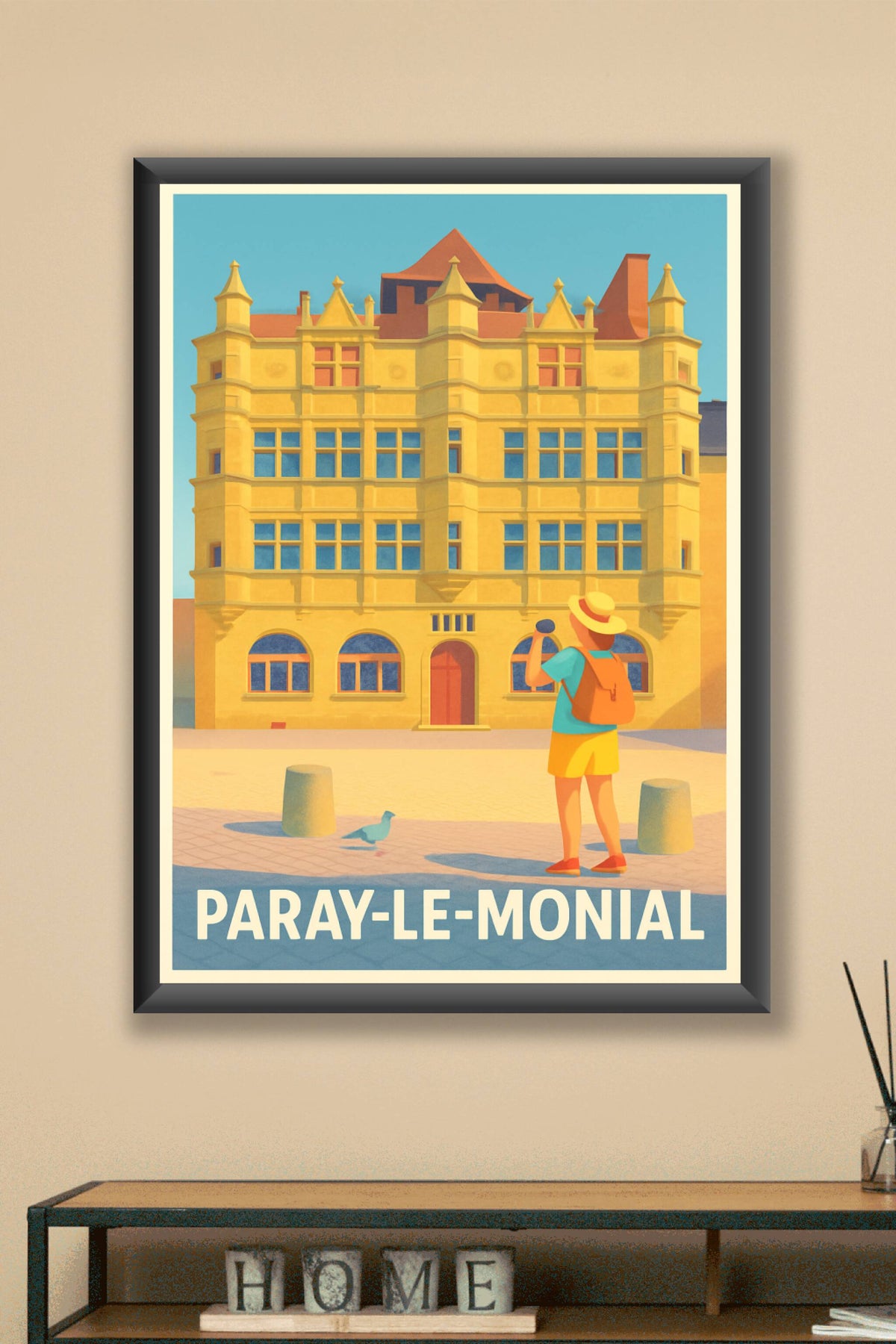 Affiche Paray-le-Monial — Charme et patrimoine en Bourgogne · poster d'art de Paray-le-Monial