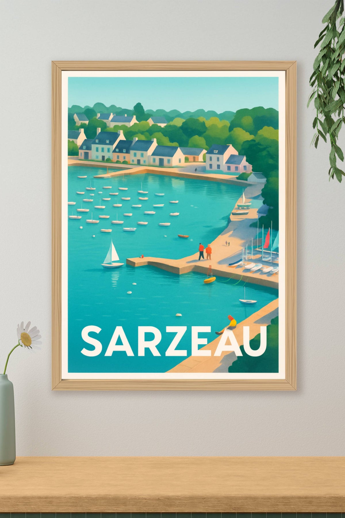 Affiche Sarzeau — Escapade paisible au bord de l'eau · poster d'art de Sarzeau