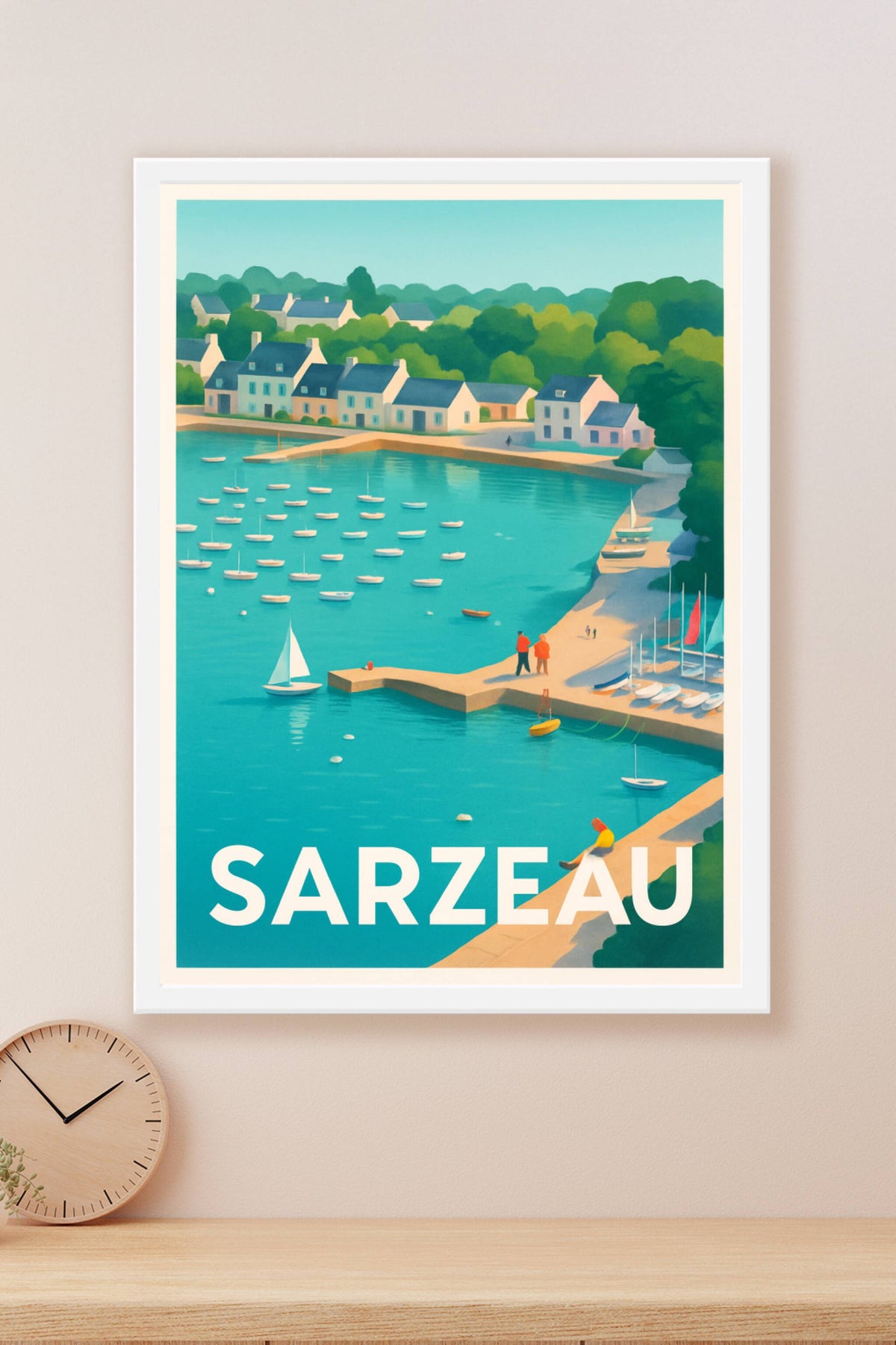 Affiche Sarzeau — Escapade paisible au bord de l'eau · poster d'art de Sarzeau