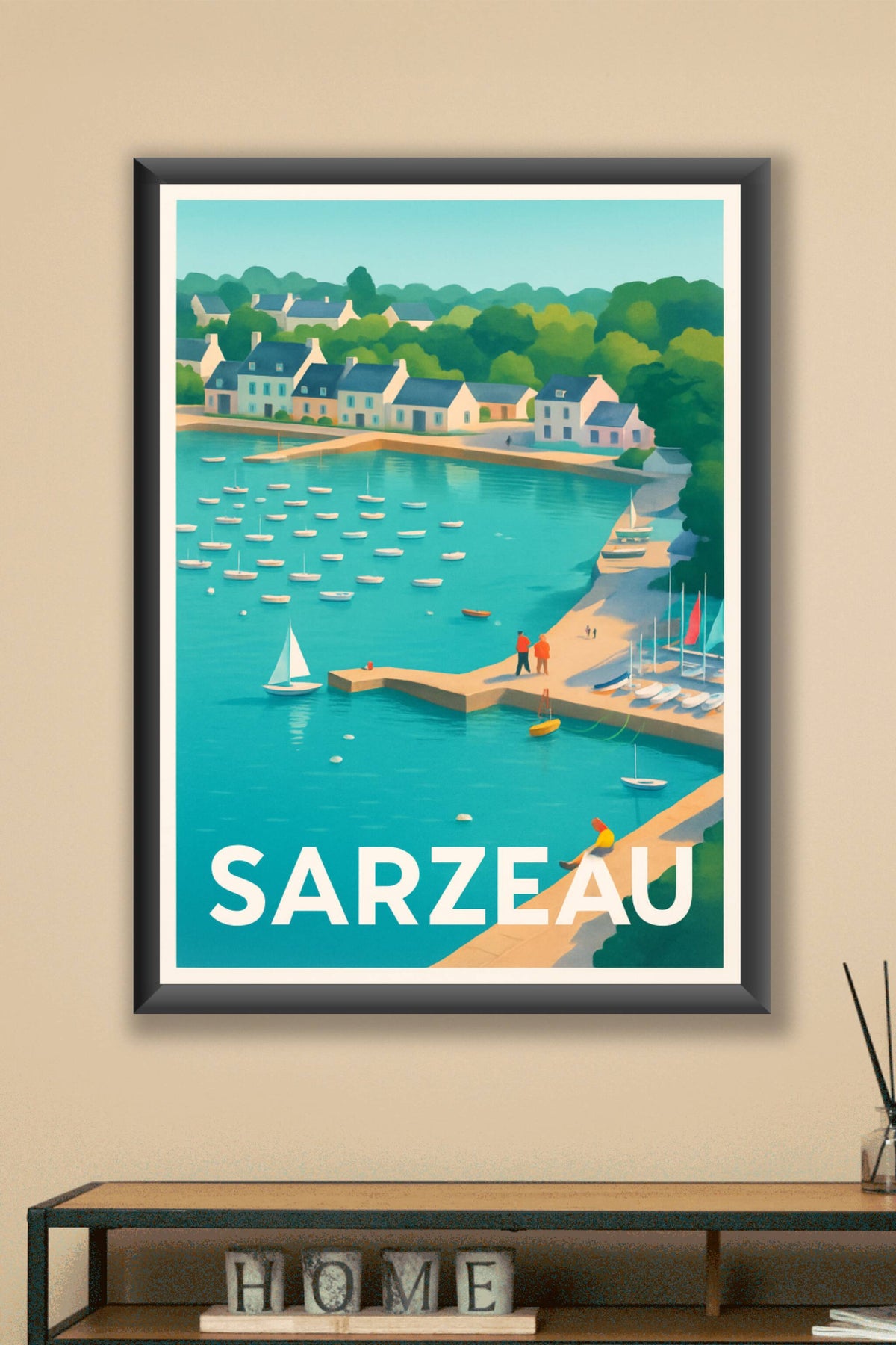 Affiche Sarzeau — Escapade paisible au bord de l'eau · poster d'art de Sarzeau
