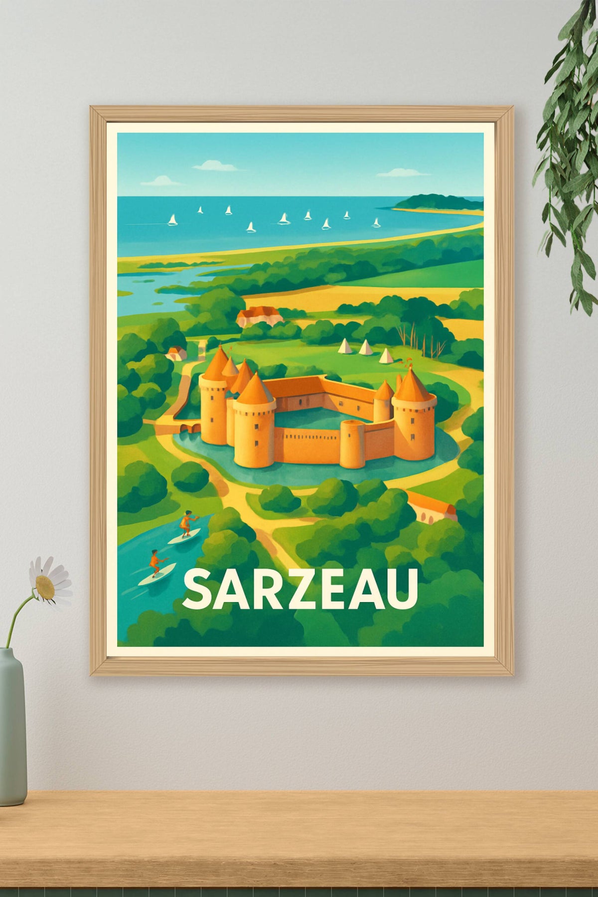 Affiche Sarzeau — Charme historique et paysage côtier · poster d'art de Sarzeau