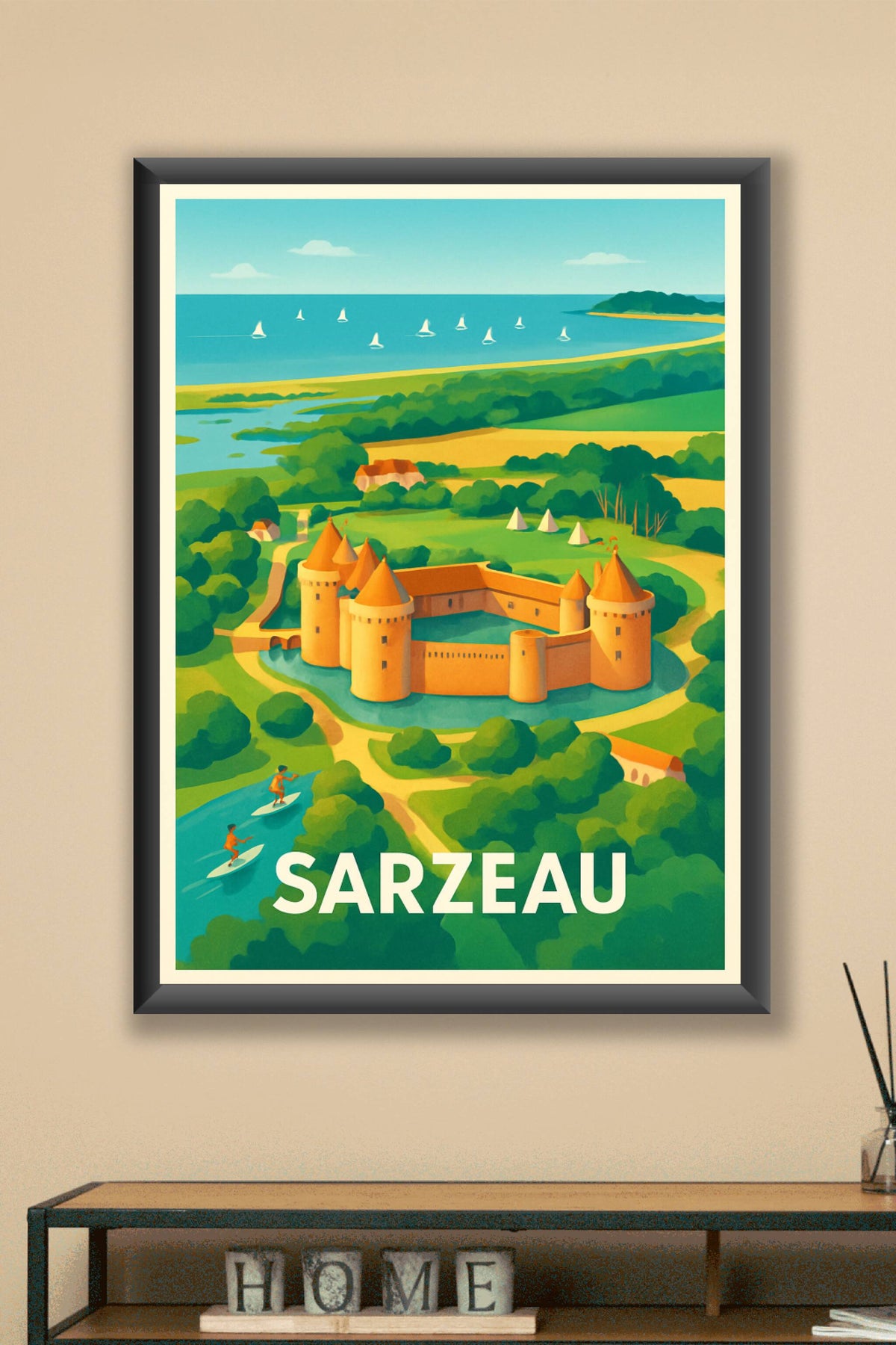 Affiche Sarzeau — Charme historique et paysage côtier · poster d'art de Sarzeau