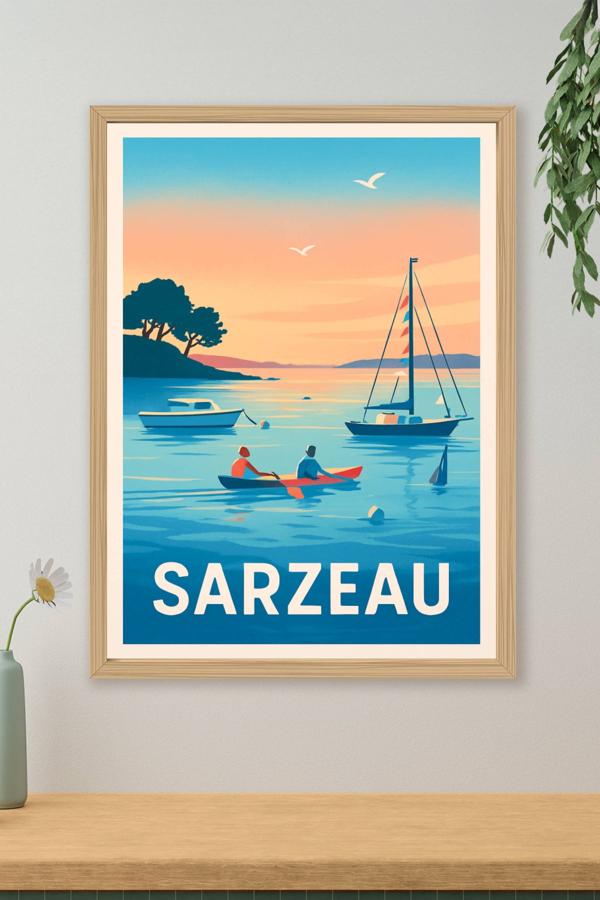 Affiche Sarzeau — Évasion et sérénité au bord de l'eau · poster d'art de Sarzeau