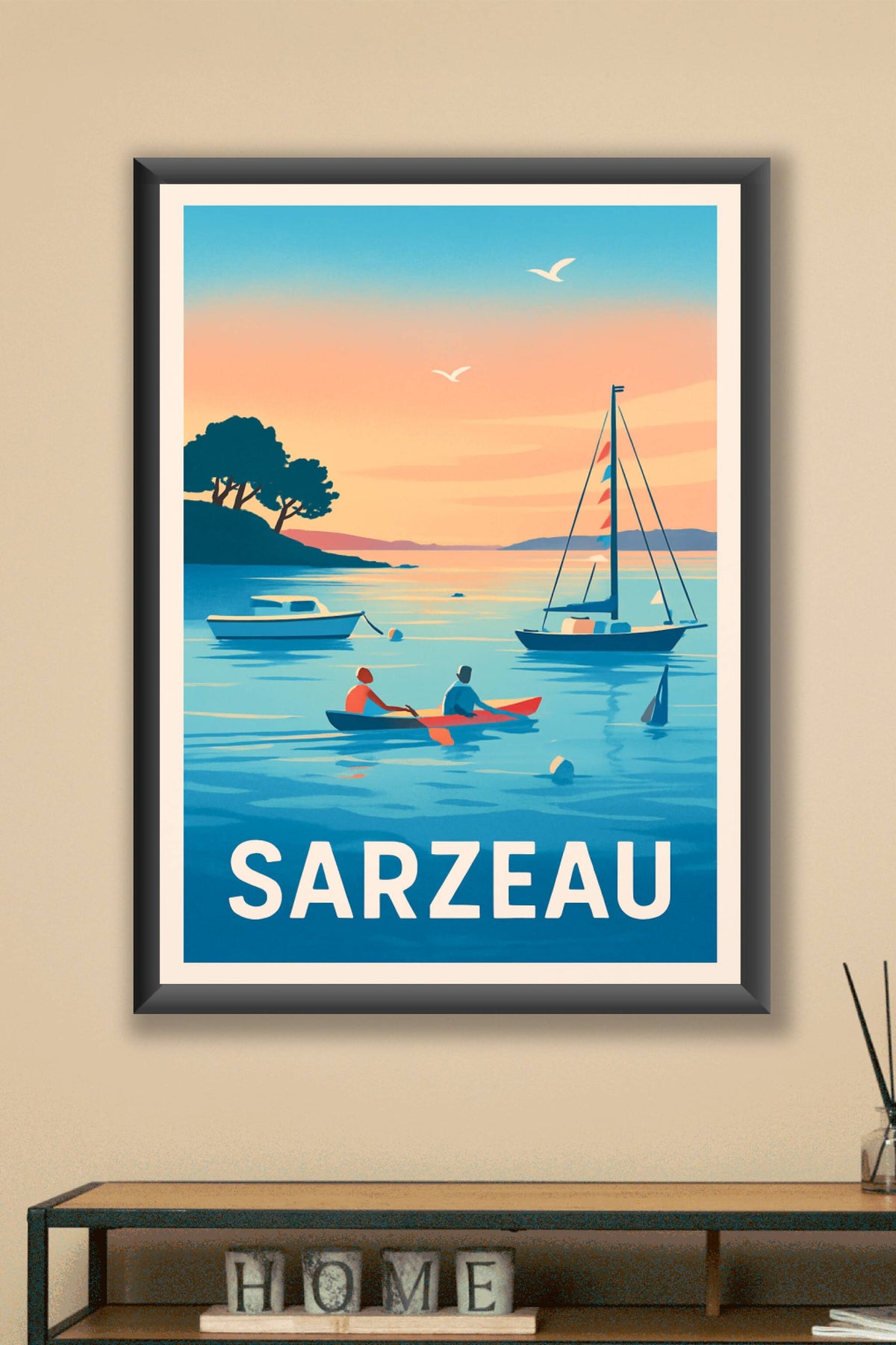 Affiche Sarzeau — Évasion et sérénité au bord de l'eau · poster d'art de Sarzeau