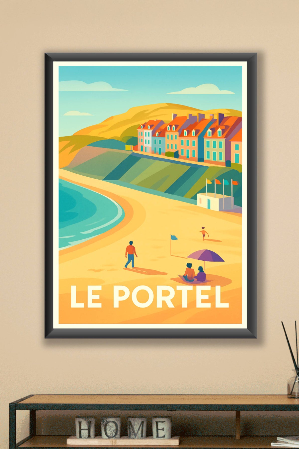 Affiche Le Portel — Charme et douceur de la plage nordiste · poster d'art de Le Portel