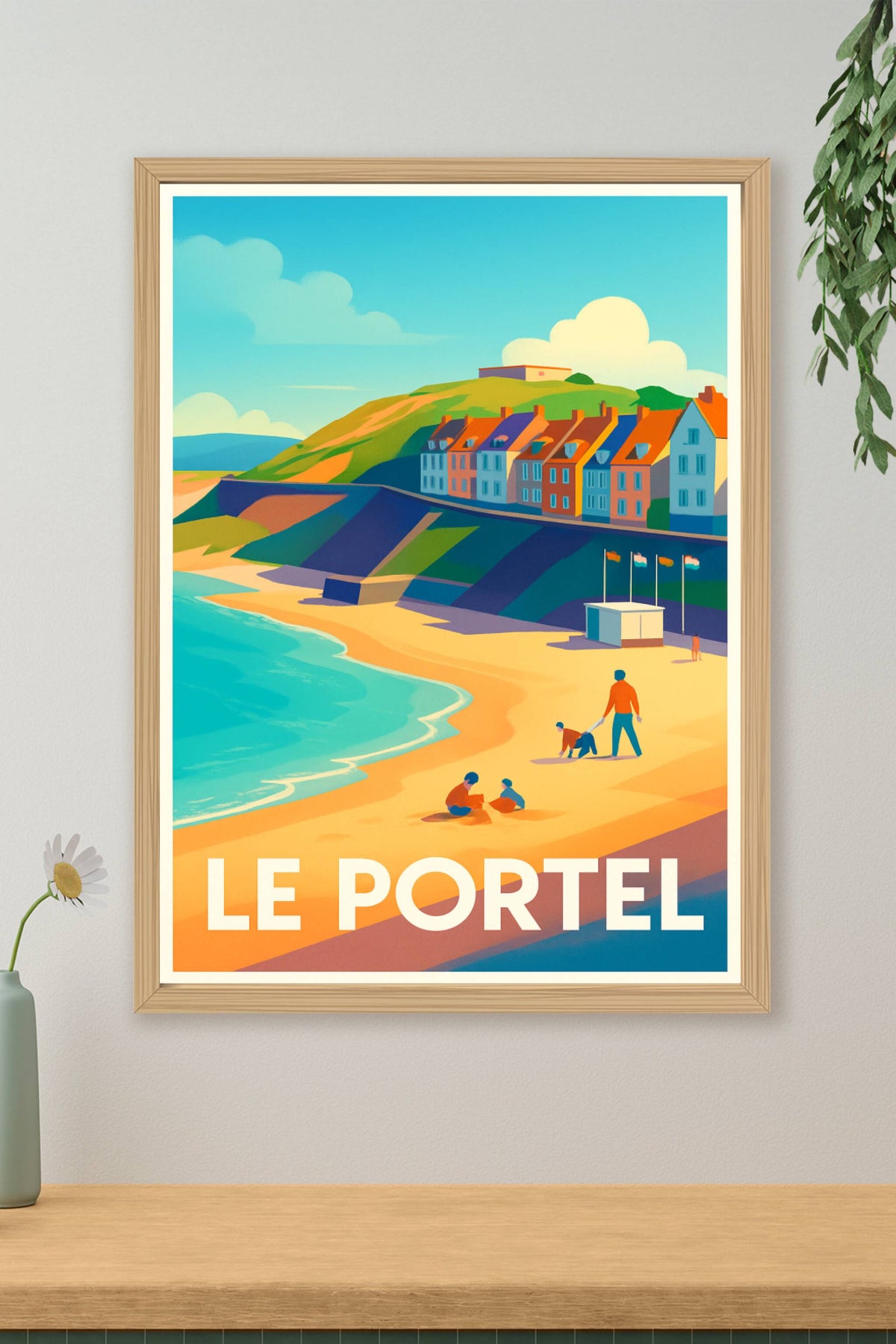 Affiche Le Portel — Escapade lumineuse sur la côte · poster d'art de Le Portel