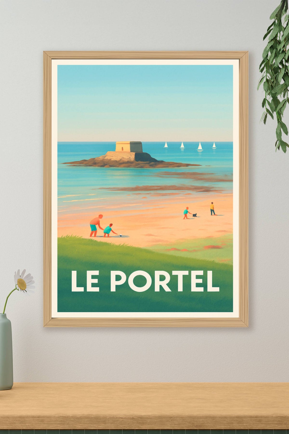 Affiche Le Portel — Plages et douceur de vivre en bord de mer · poster d'art de Le Portel