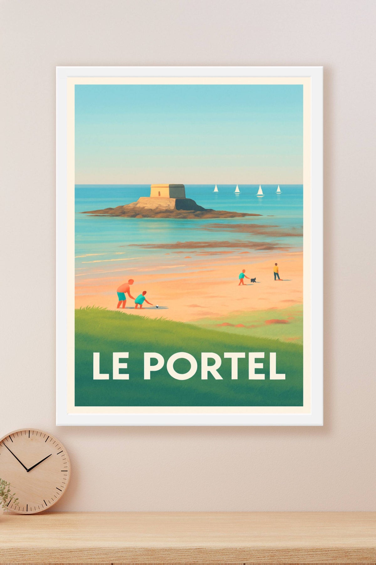 Affiche Le Portel — Plages et douceur de vivre en bord de mer · poster d'art de Le Portel