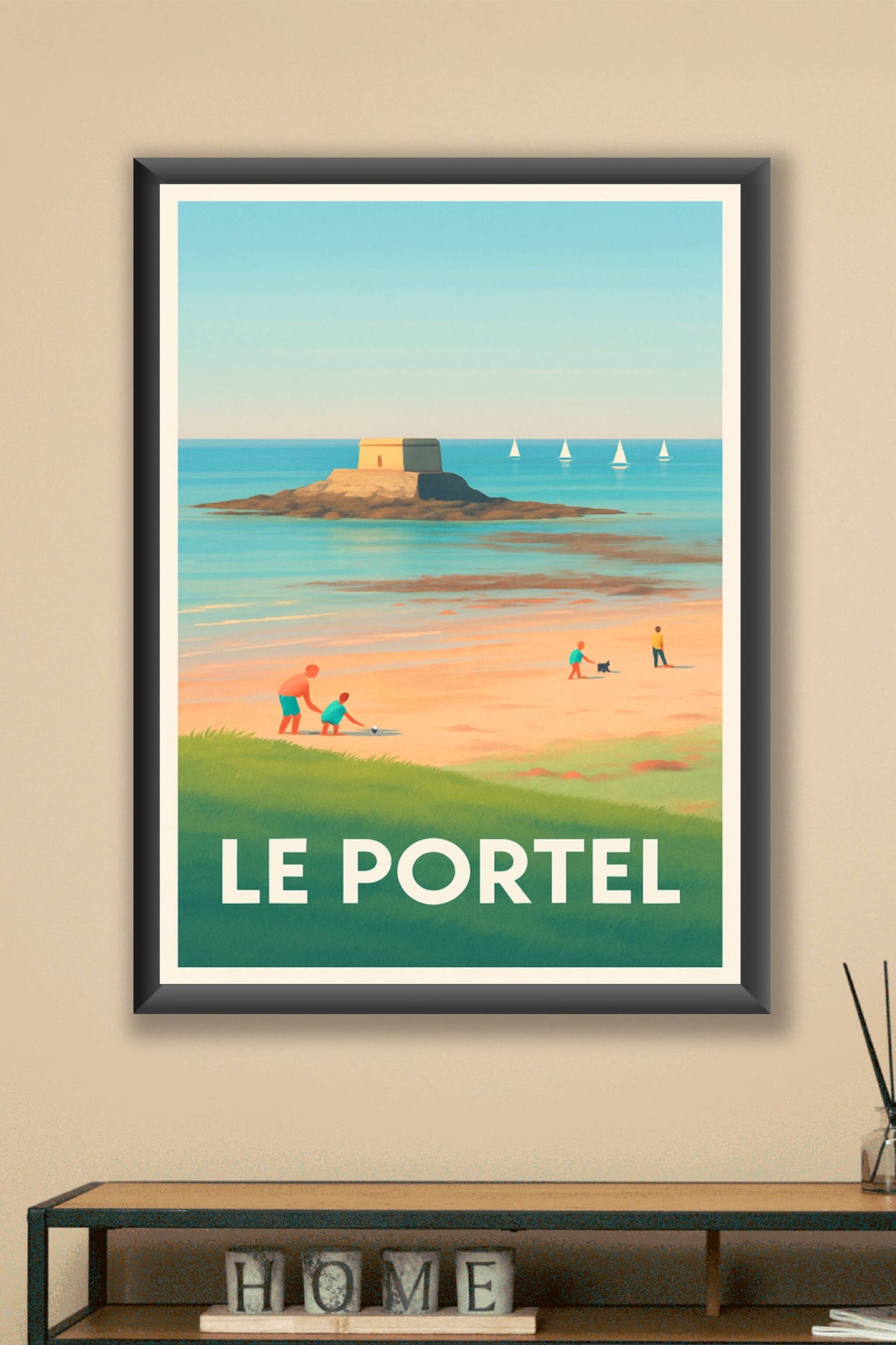 Affiche Le Portel — Plages et douceur de vivre en bord de mer · poster d'art de Le Portel