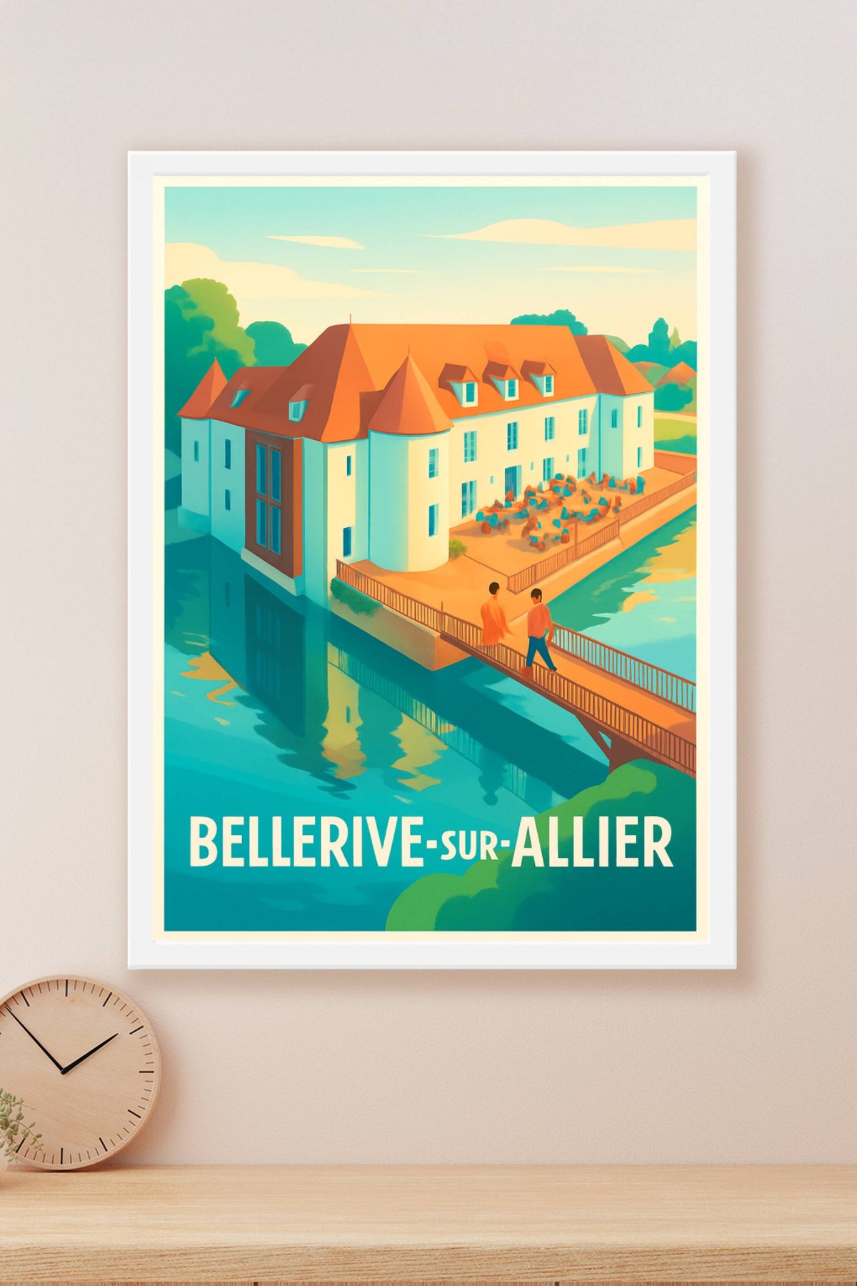 Affiche Bellerive-sur-Allier — Charme et tranquillité au bord de l'eau · poster d'art de Bellerive-sur-Allier