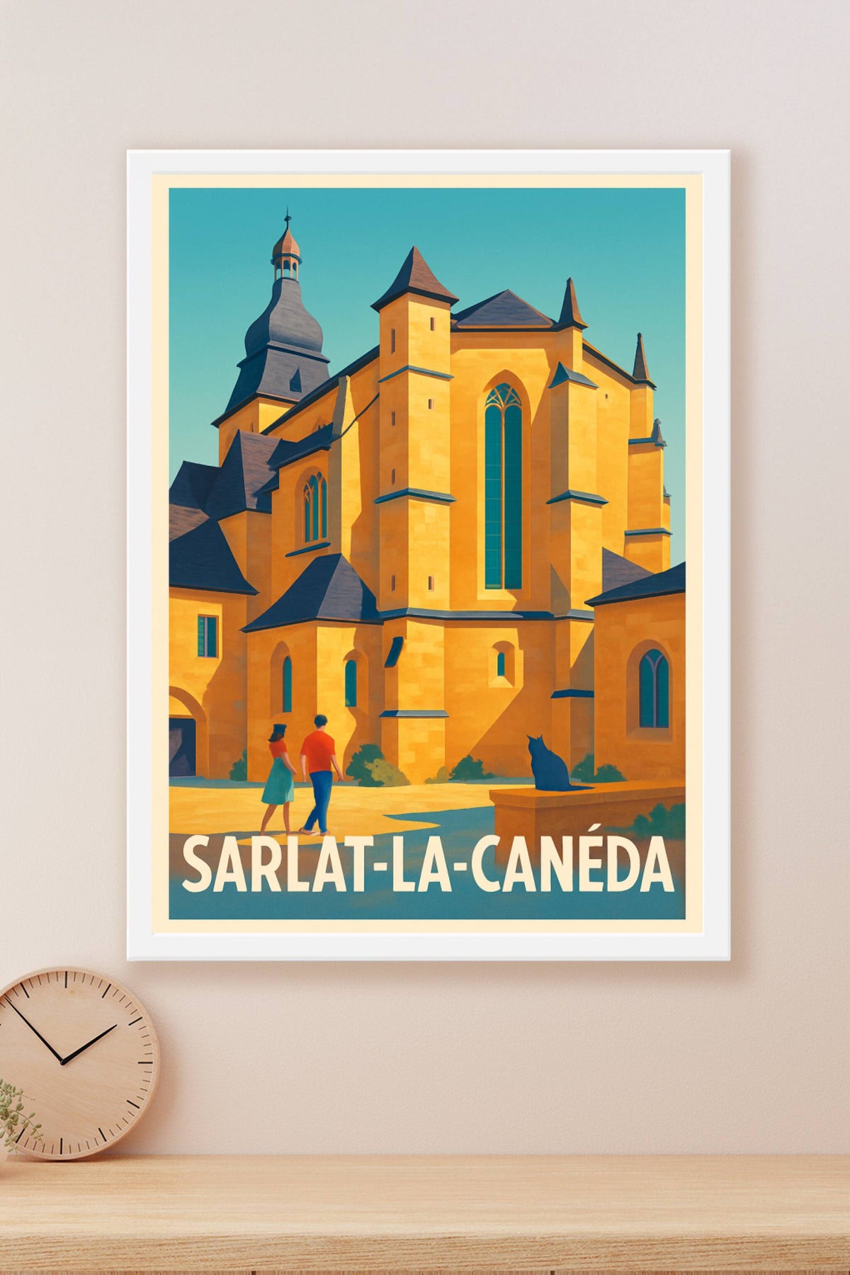 Affiche Sarlat-la-Canéda — Charme Médiéval et Sérénité · poster d'art de Sarlat-la-Canéda