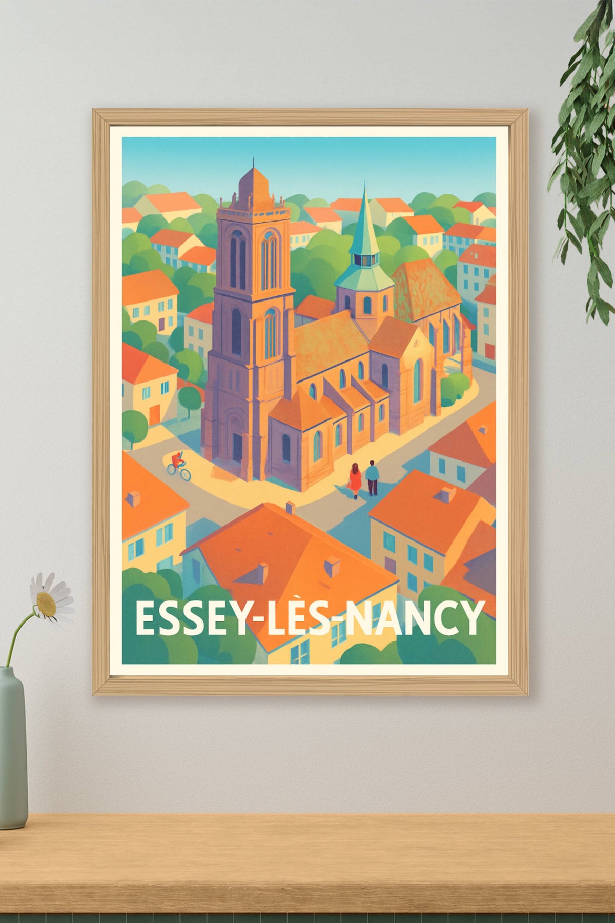 Affiche Essey-lès-Nancy — Charme pittoresque au cœur de la ville · poster d'art de Essey-lès-Nancy