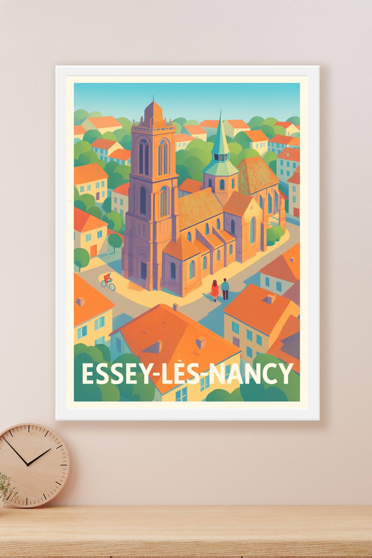 Affiche Essey-lès-Nancy — Charme pittoresque au cœur de la ville · poster d'art de Essey-lès-Nancy