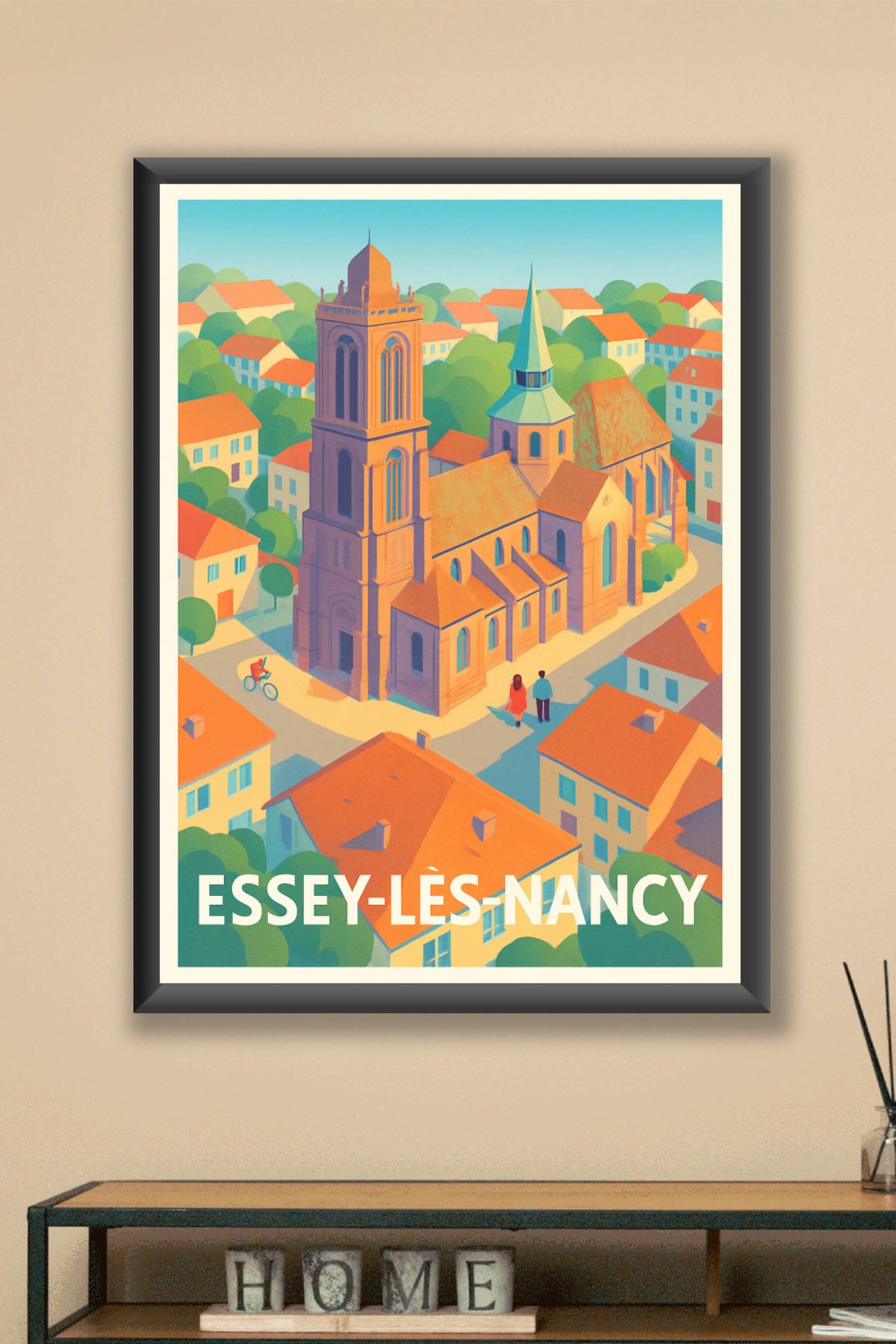 Affiche Essey-lès-Nancy — Charme pittoresque au cœur de la ville · poster d'art de Essey-lès-Nancy