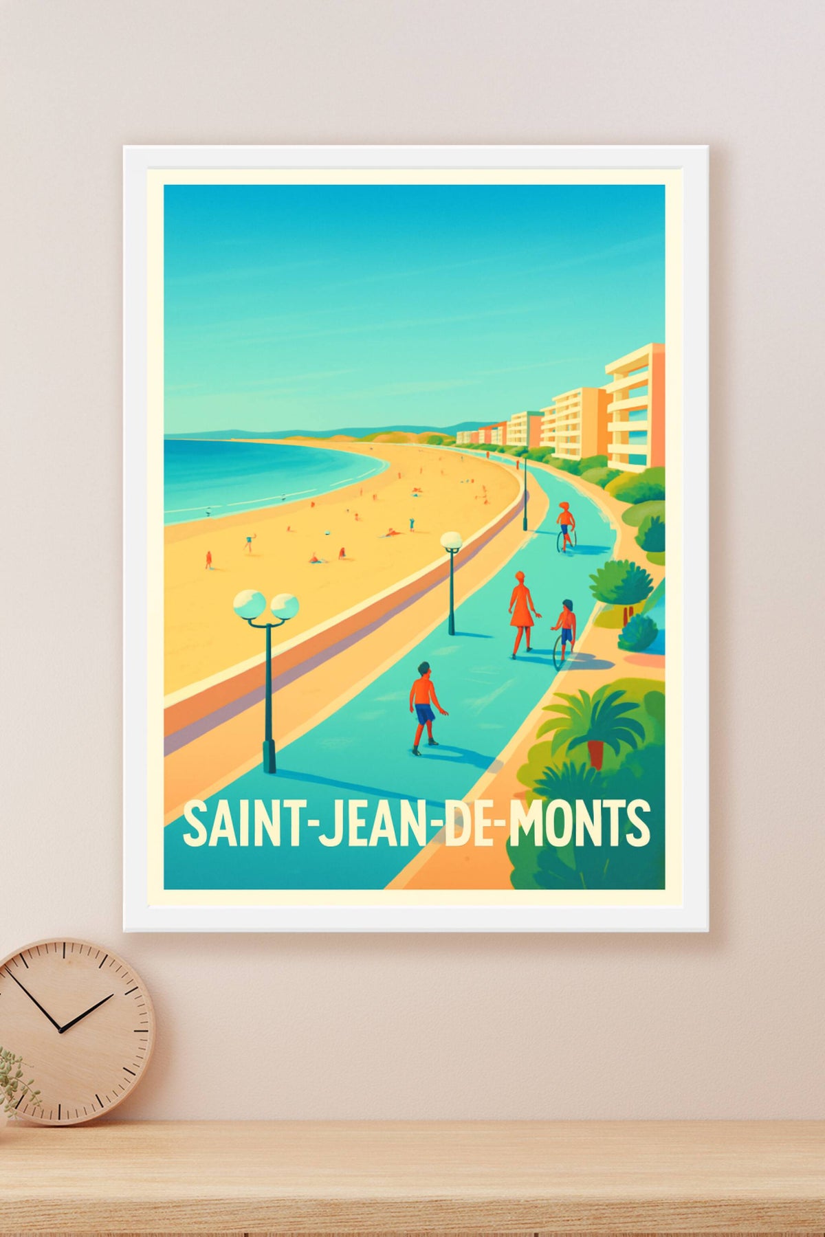 Affiche Saint-Jean-de-Monts — L'été en bord de mer · poster d'art de Saint-Jean-de-Monts