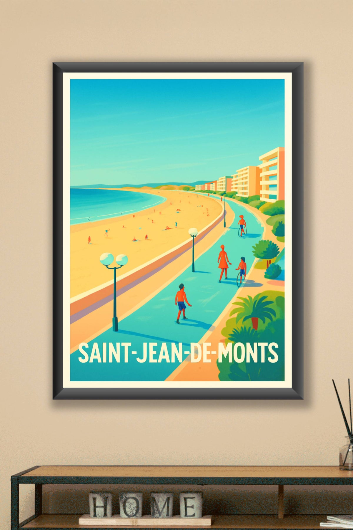 Affiche Saint-Jean-de-Monts — L'été en bord de mer · poster d'art de Saint-Jean-de-Monts