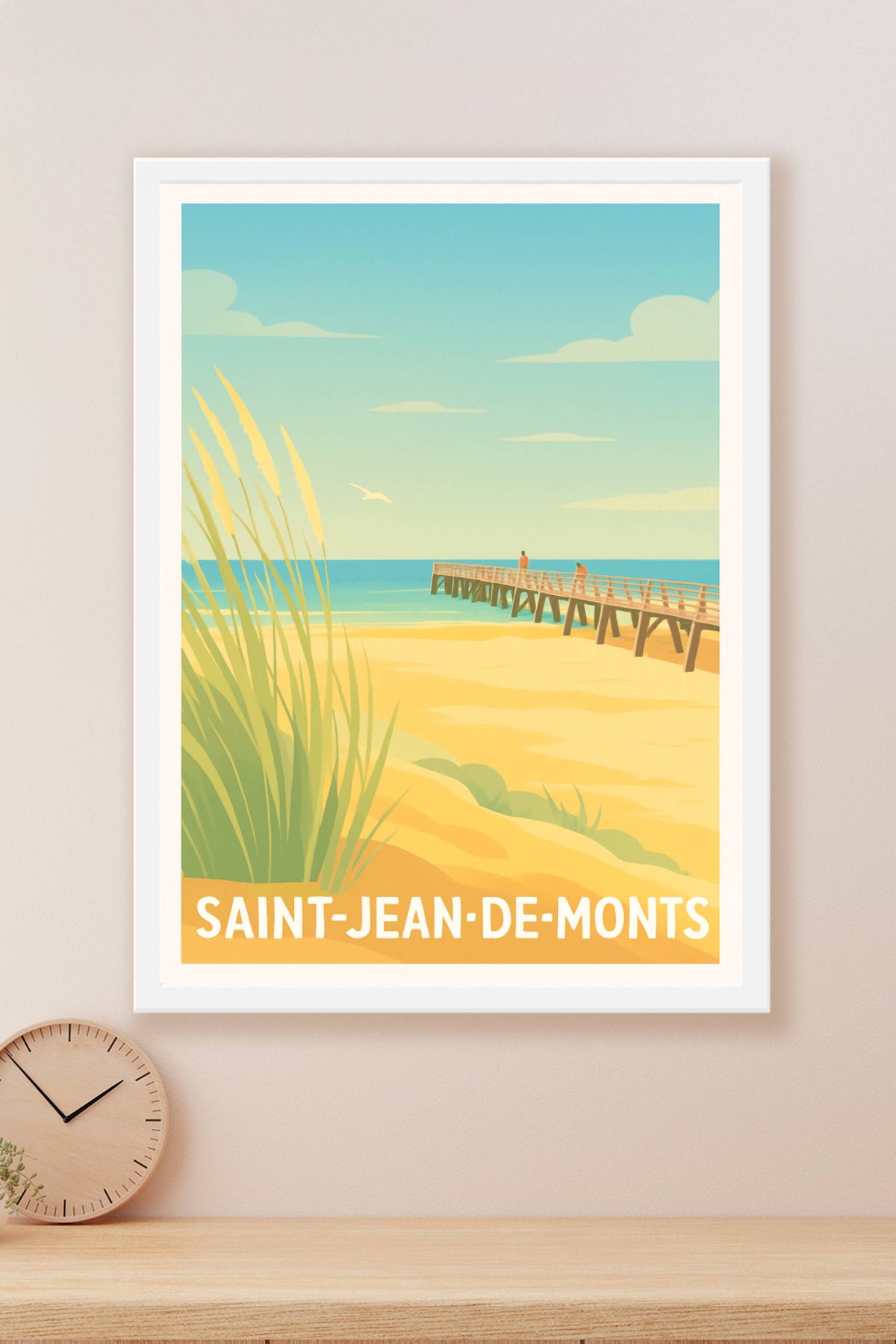 Affiche Saint-Jean-de-Monts — Évasion et douceur balnéaire · poster d'art de Saint-Jean-de-Monts