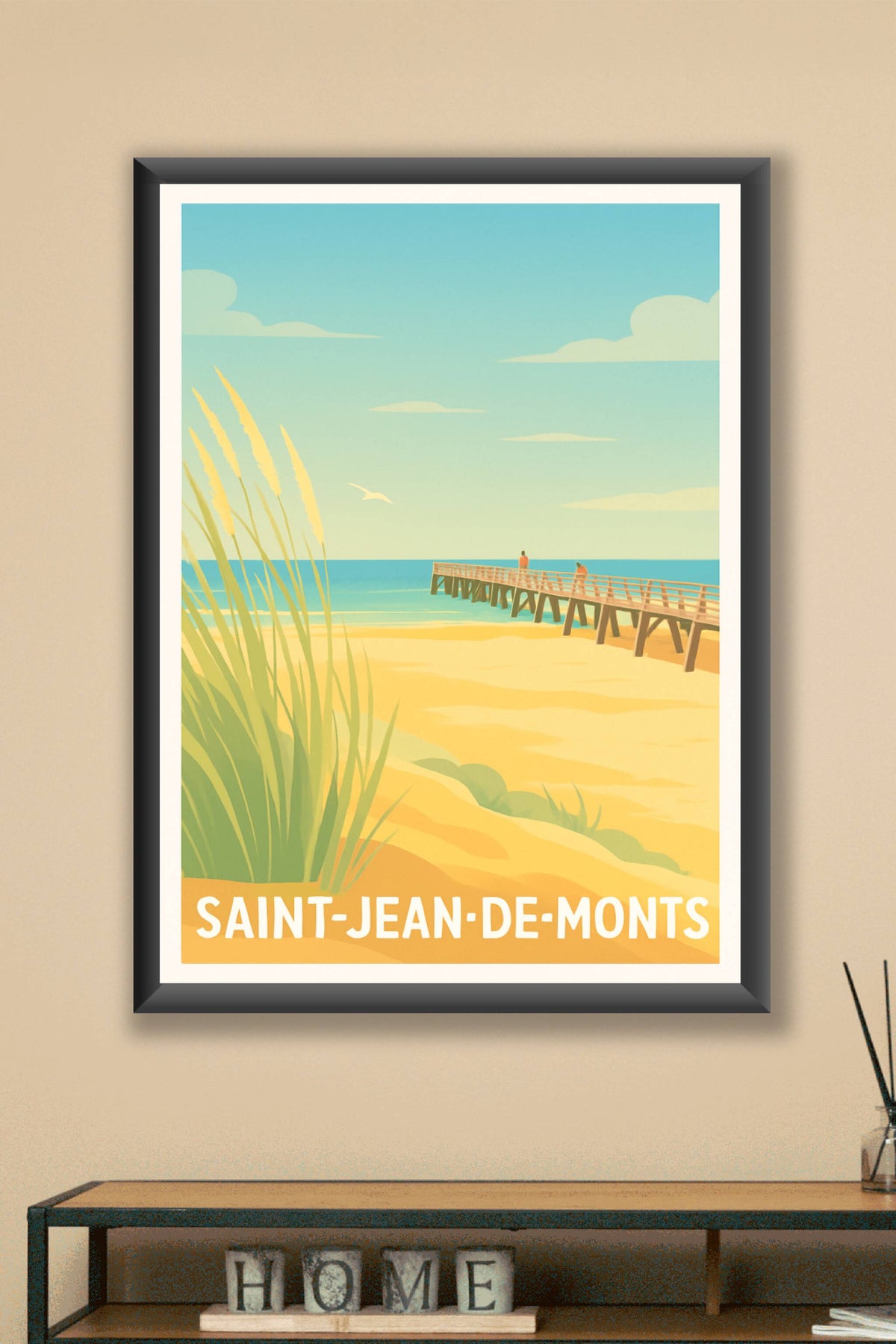 Affiche Saint-Jean-de-Monts — Évasion et douceur balnéaire · poster d'art de Saint-Jean-de-Monts