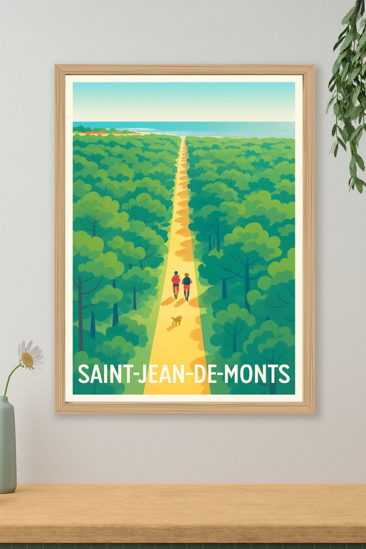 Affiche Saint-Jean-de-Monts — Évasion nature au bord de l'océan · poster d'art de Saint-Jean-de-Monts
