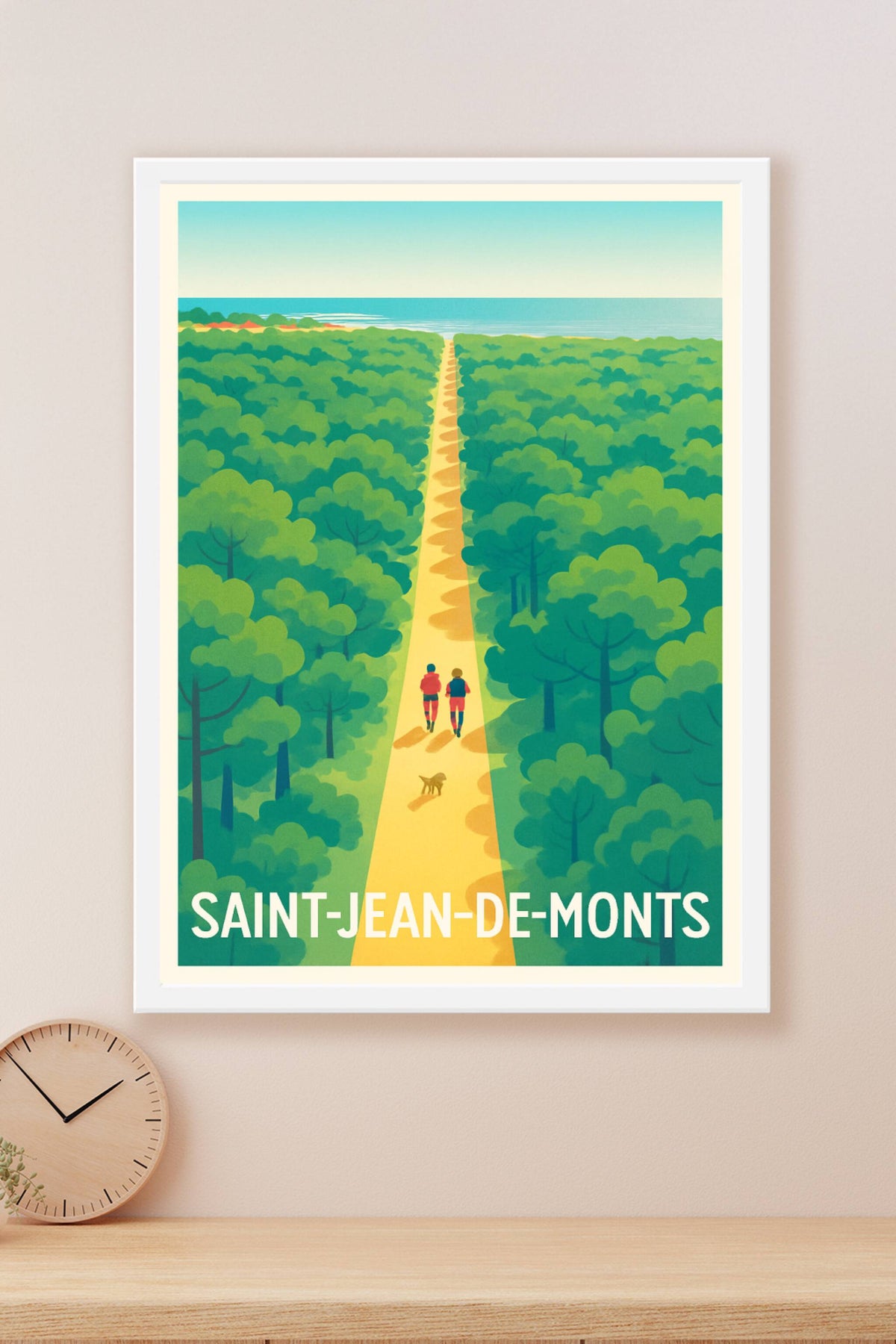 Affiche Saint-Jean-de-Monts — Évasion nature au bord de l'océan · poster d'art de Saint-Jean-de-Monts