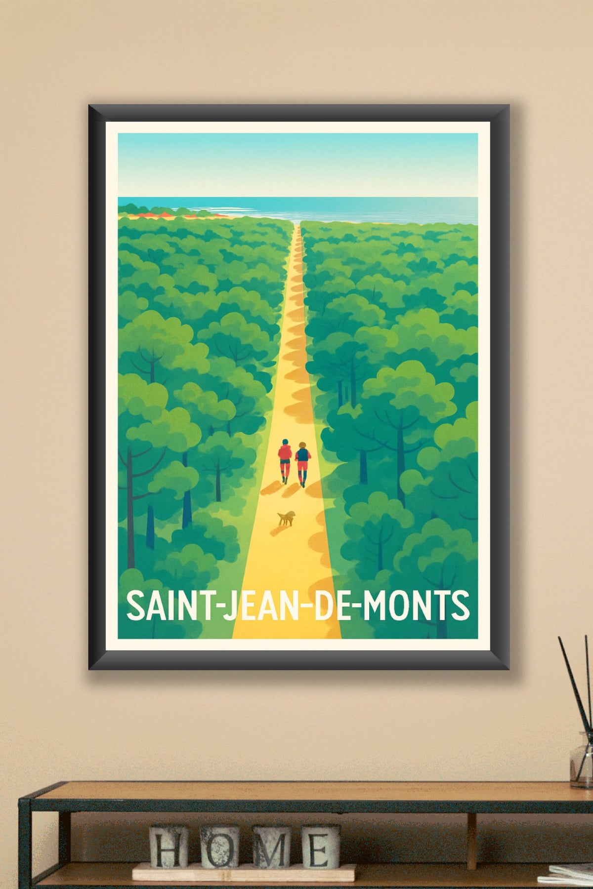 Affiche Saint-Jean-de-Monts — Évasion nature au bord de l'océan · poster d'art de Saint-Jean-de-Monts