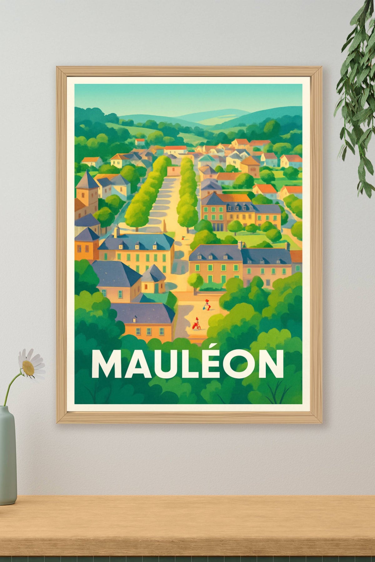 Affiche Mauléon — Charme et sérénité d'une ville paisible · poster d'art de Mauléon