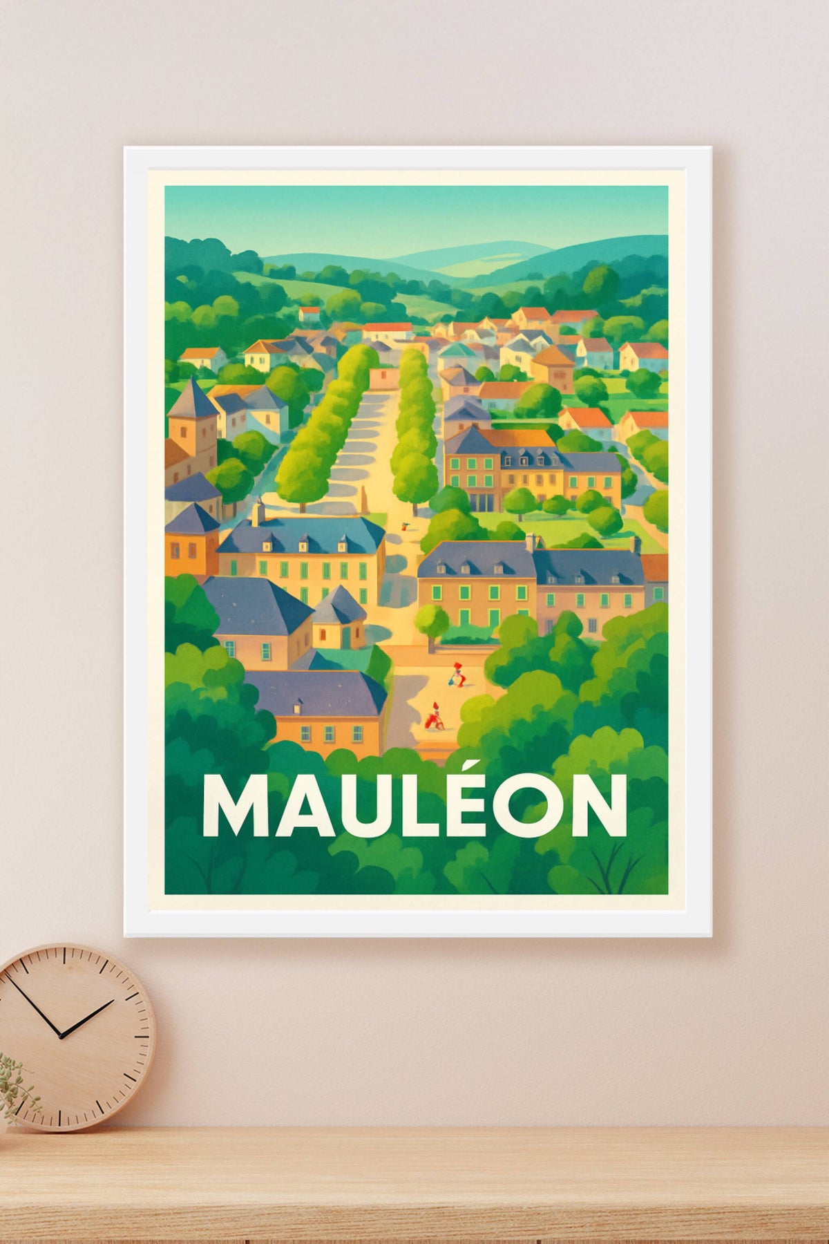 Affiche Mauléon — Charme et sérénité d'une ville paisible · poster d'art de Mauléon