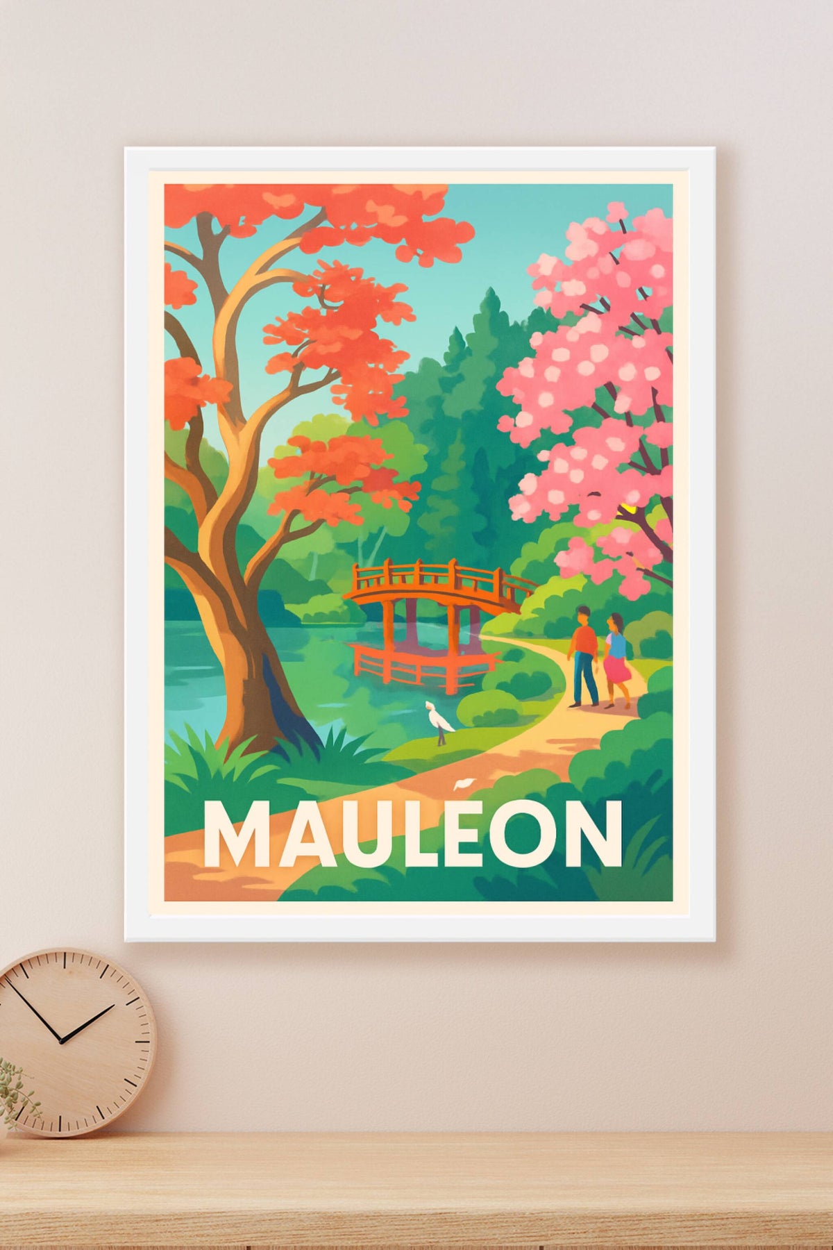 Affiche Mauleon — Promenade paisible au jardin japonais · poster d'art de Mauleon