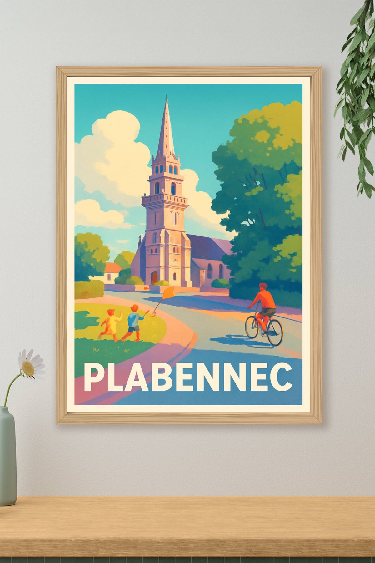 Affiche Plabennec — Ambiance paisible et soleil breton · poster d'art de Plabennec