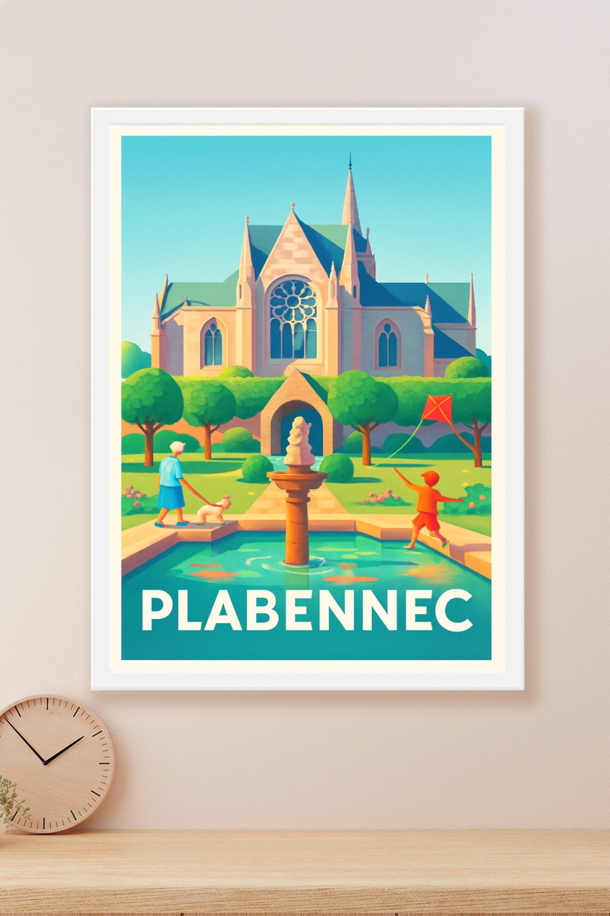 Affiche Plabennec — Charme bucolique et patrimoine architectural · poster d'art de Plabennec