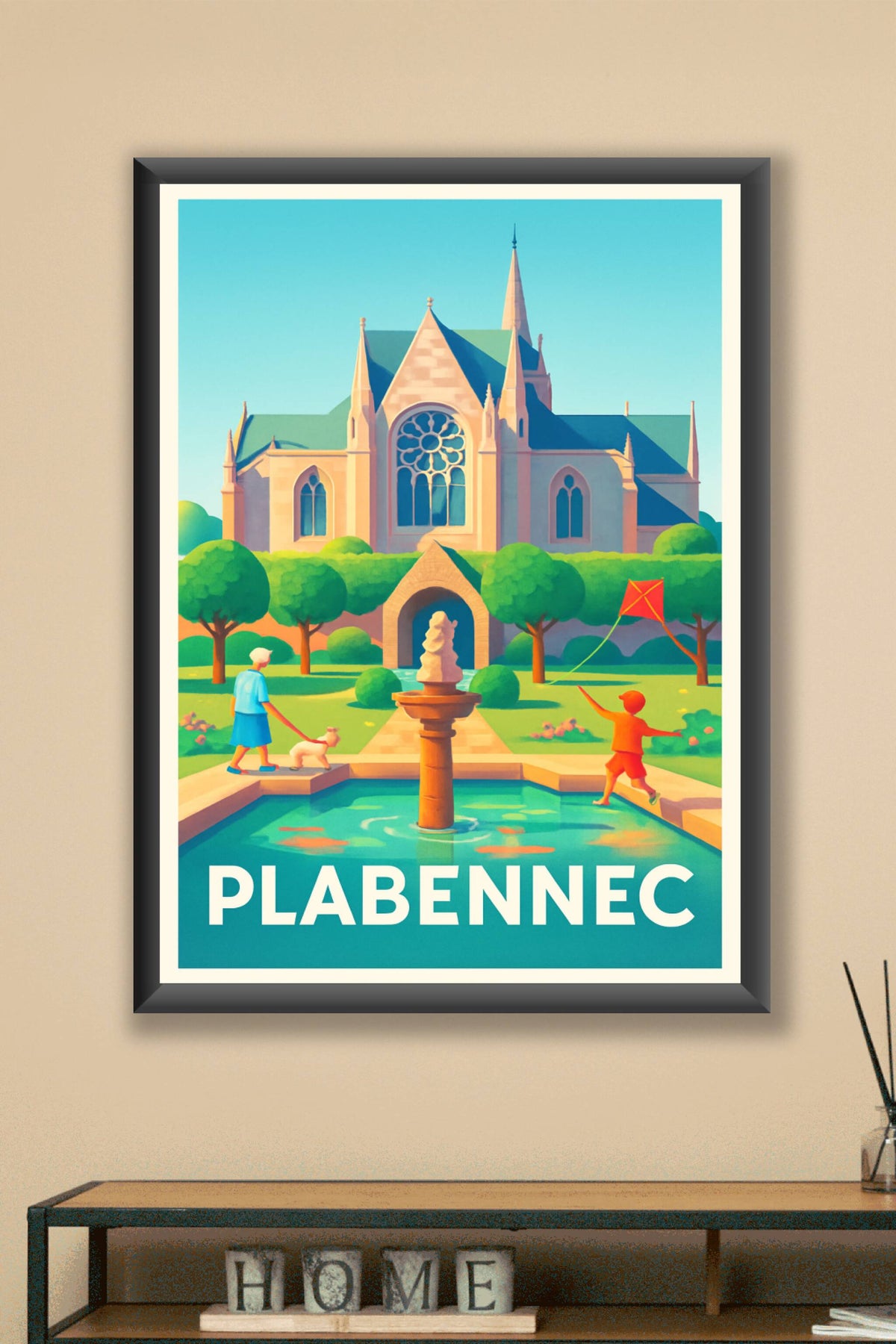 Affiche Plabennec — Charme bucolique et patrimoine architectural · poster d'art de Plabennec