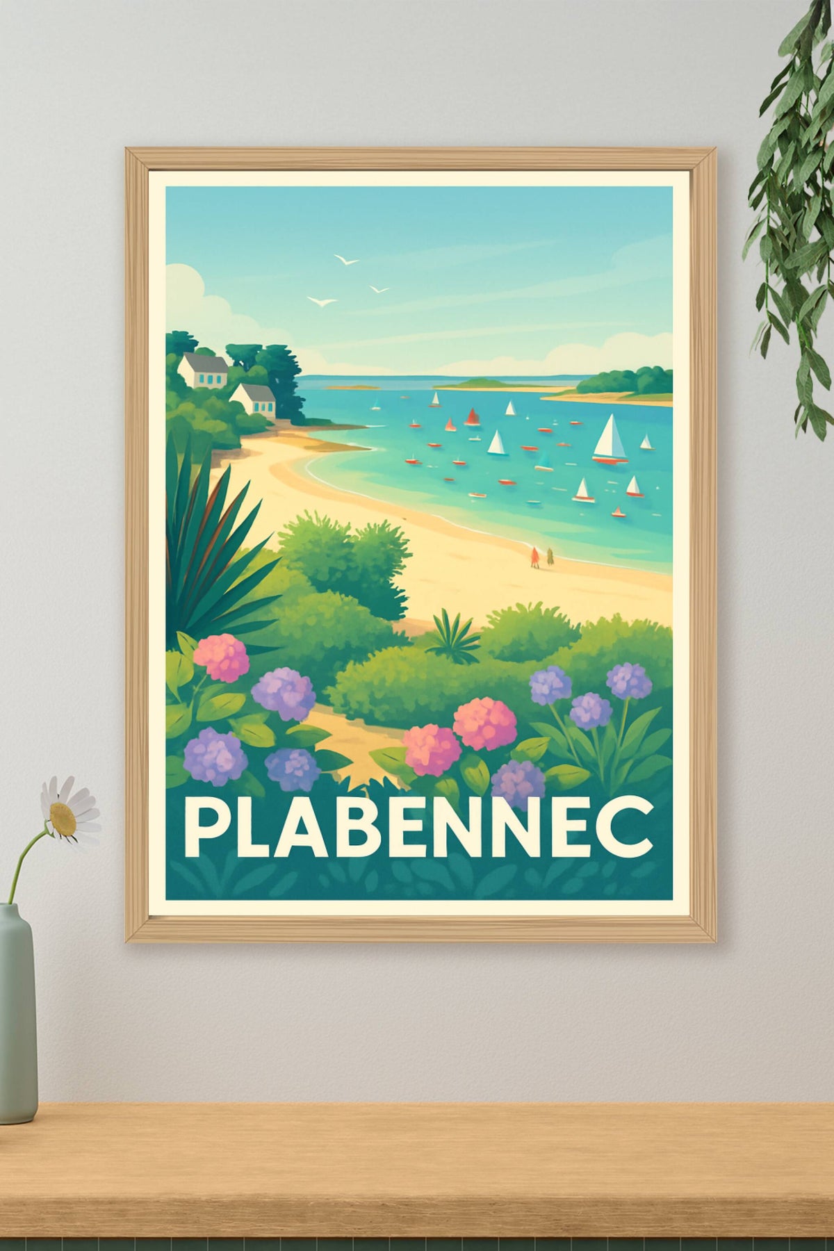 Affiche Plabennec — Sérénité et paysages côtiers · poster d'art de Plabennec