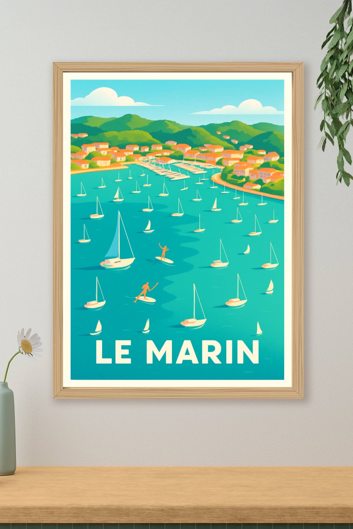 Affiche Le Marin — Évasion nautique en Martinique · poster d'art de Le Marin