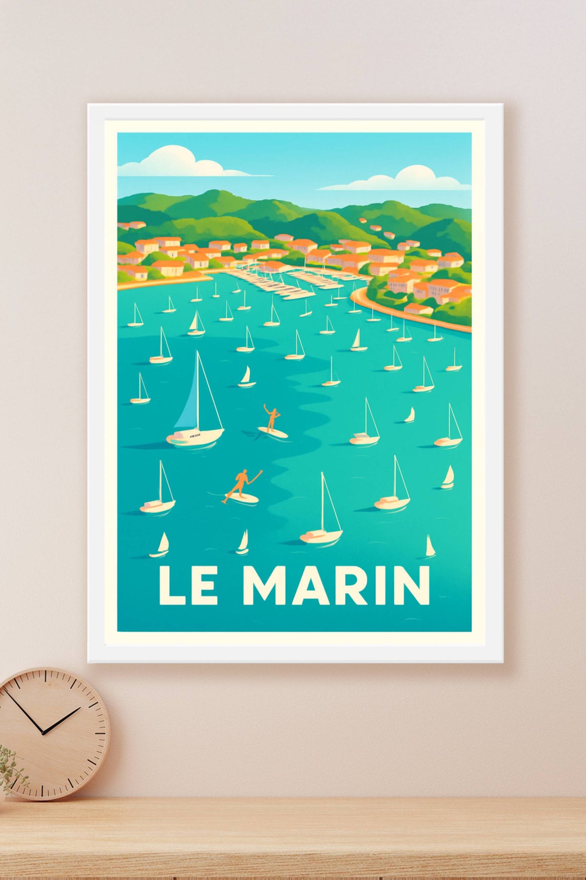 Affiche Le Marin — Évasion nautique en Martinique · poster d'art de Le Marin