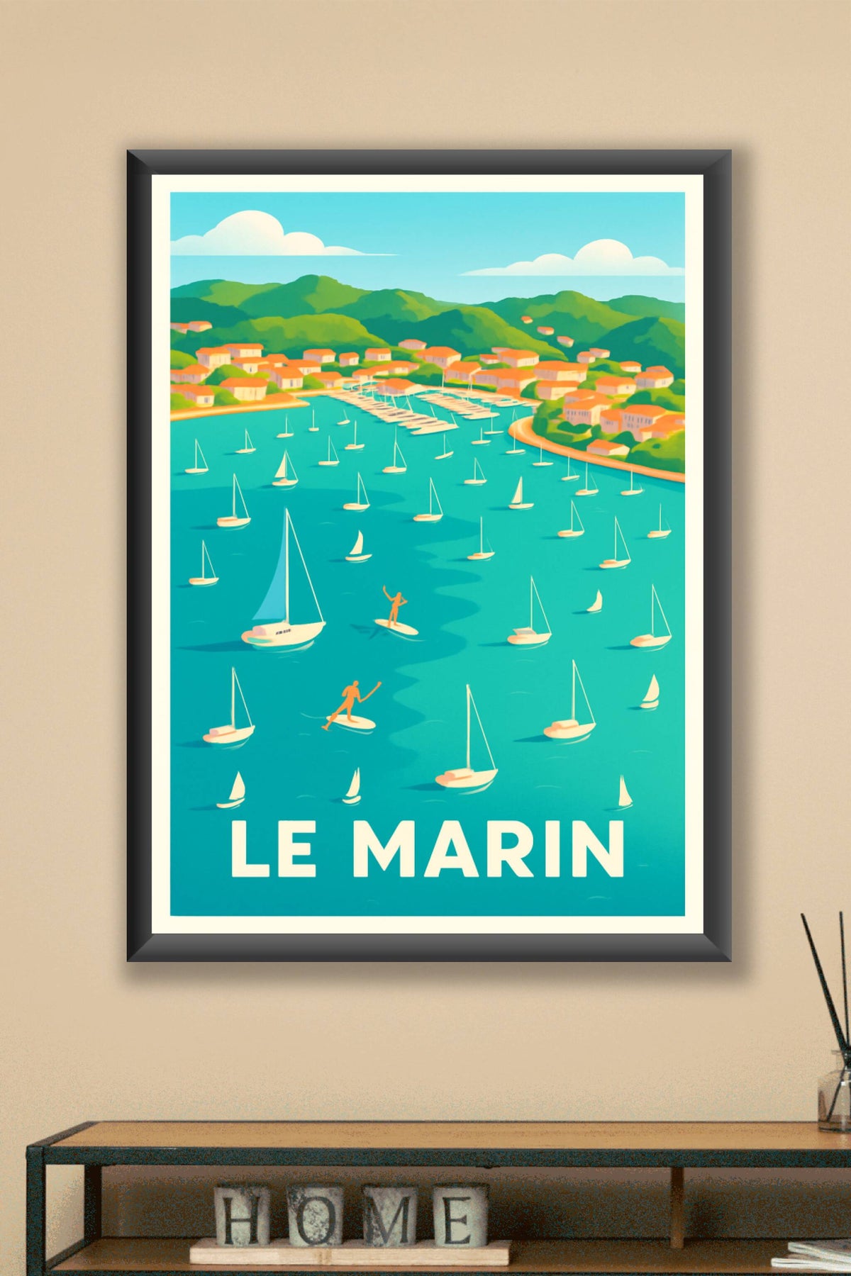 Affiche Le Marin — Évasion nautique en Martinique · poster d'art de Le Marin