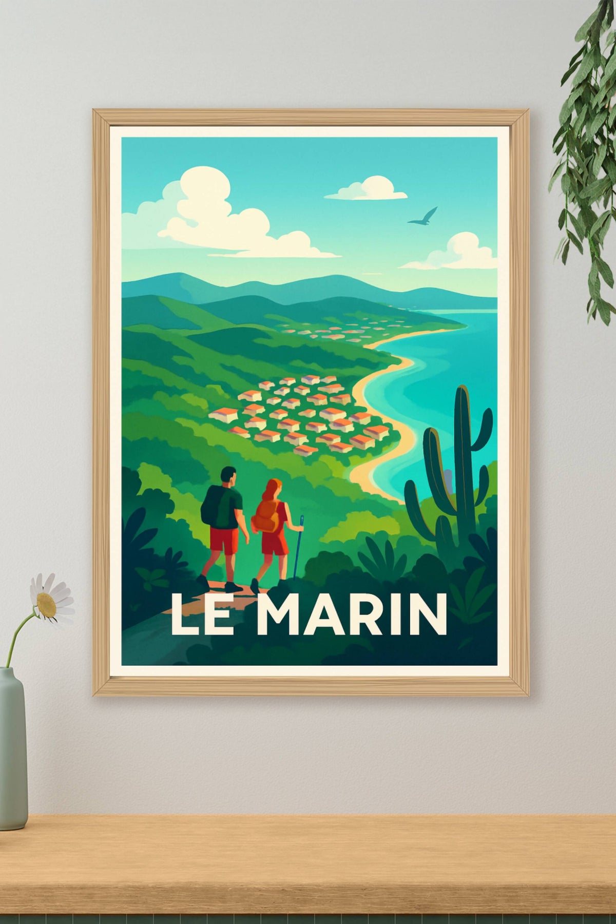 Affiche Le Marin — Évasion Nature et Plages Paradisiaques · poster d'art de Le Marin