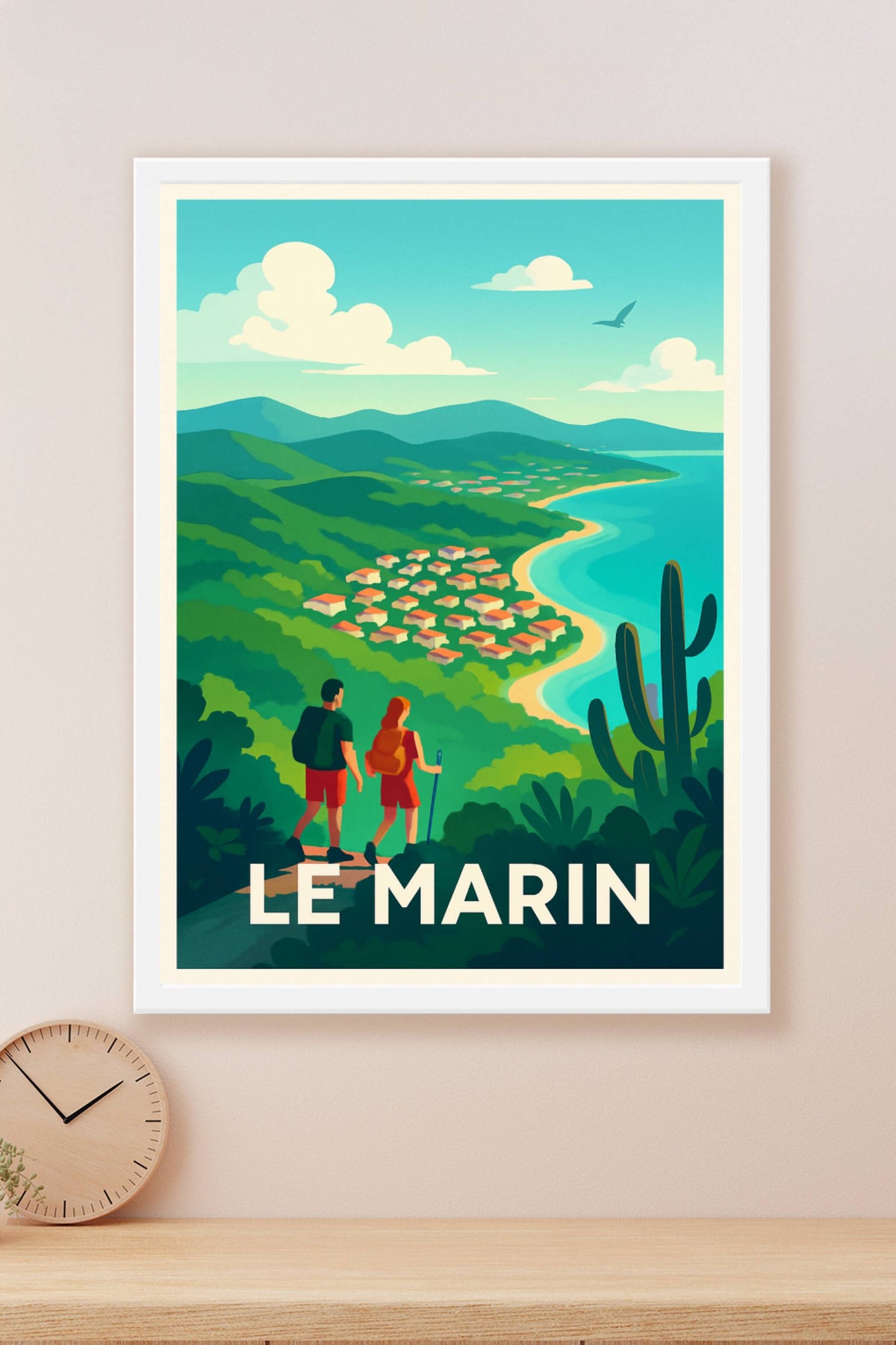 Affiche Le Marin — Évasion Nature et Plages Paradisiaques · poster d'art de Le Marin