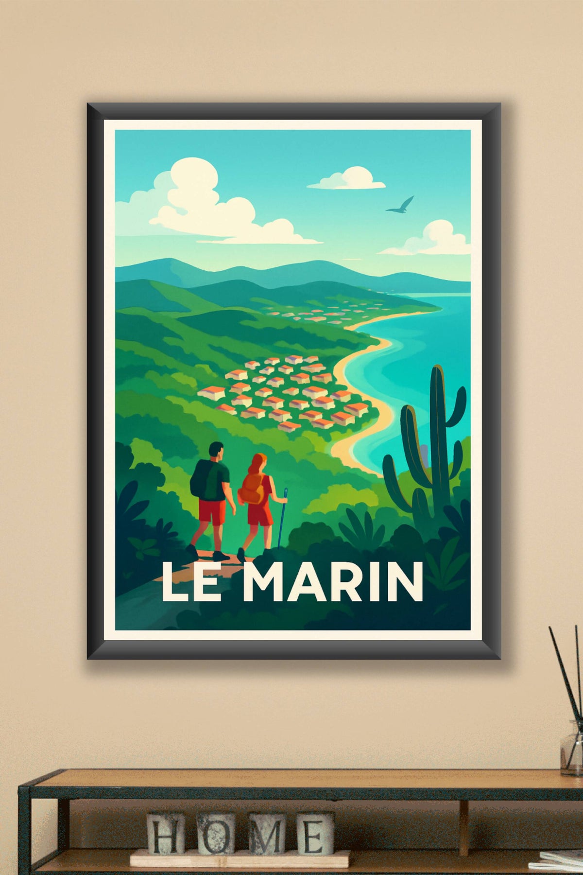 Affiche Le Marin — Évasion Nature et Plages Paradisiaques · poster d'art de Le Marin