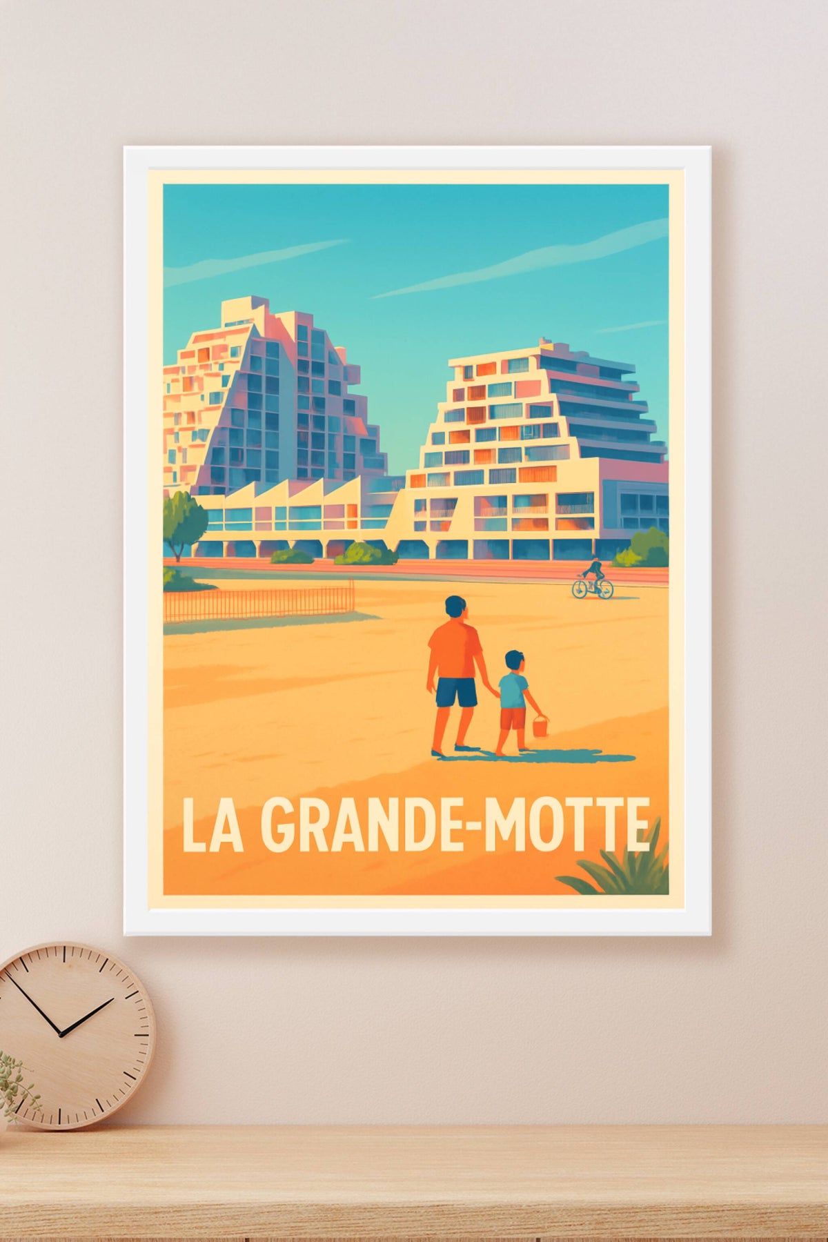 Affiche La Grande-Motte — L'élégance architecturale au bord de la mer · poster d'art de La Grande-Motte
