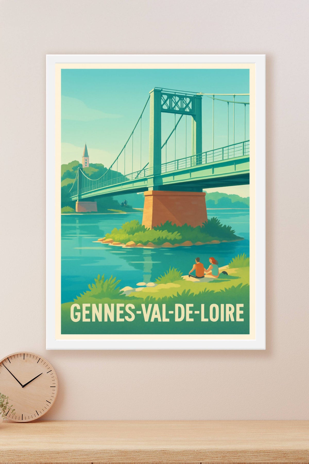 Affiche Gennes-Val-de-Loire — Évasion au fil de la Loire · poster d'art de Gennes-Val-de-Loire