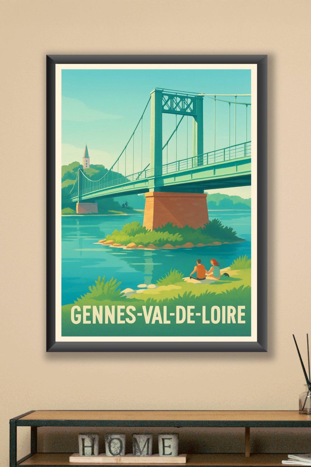 Affiche Gennes-Val-de-Loire — Évasion au fil de la Loire · poster d'art de Gennes-Val-de-Loire