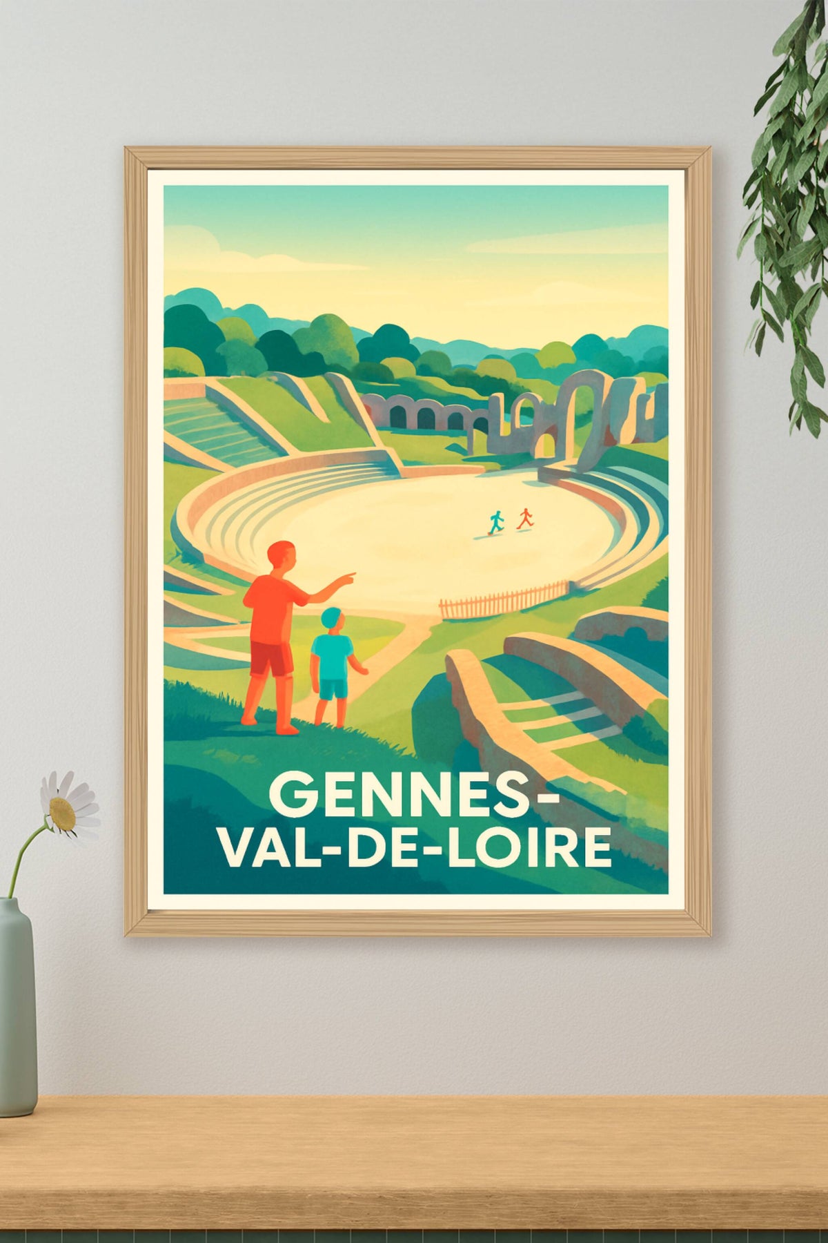 Affiche Gennes-Val-de-Loire — L'Antiquité en lumière · poster d'art de Gennes-Val-de-Loire