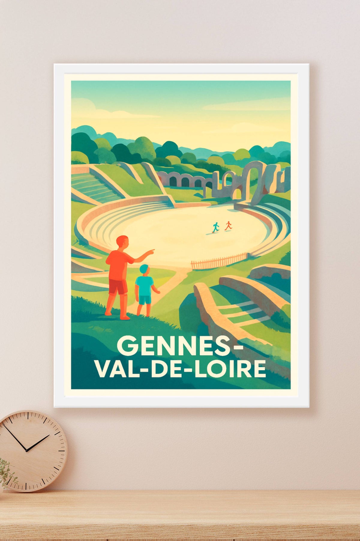 Affiche Gennes-Val-de-Loire — L'Antiquité en lumière · poster d'art de Gennes-Val-de-Loire