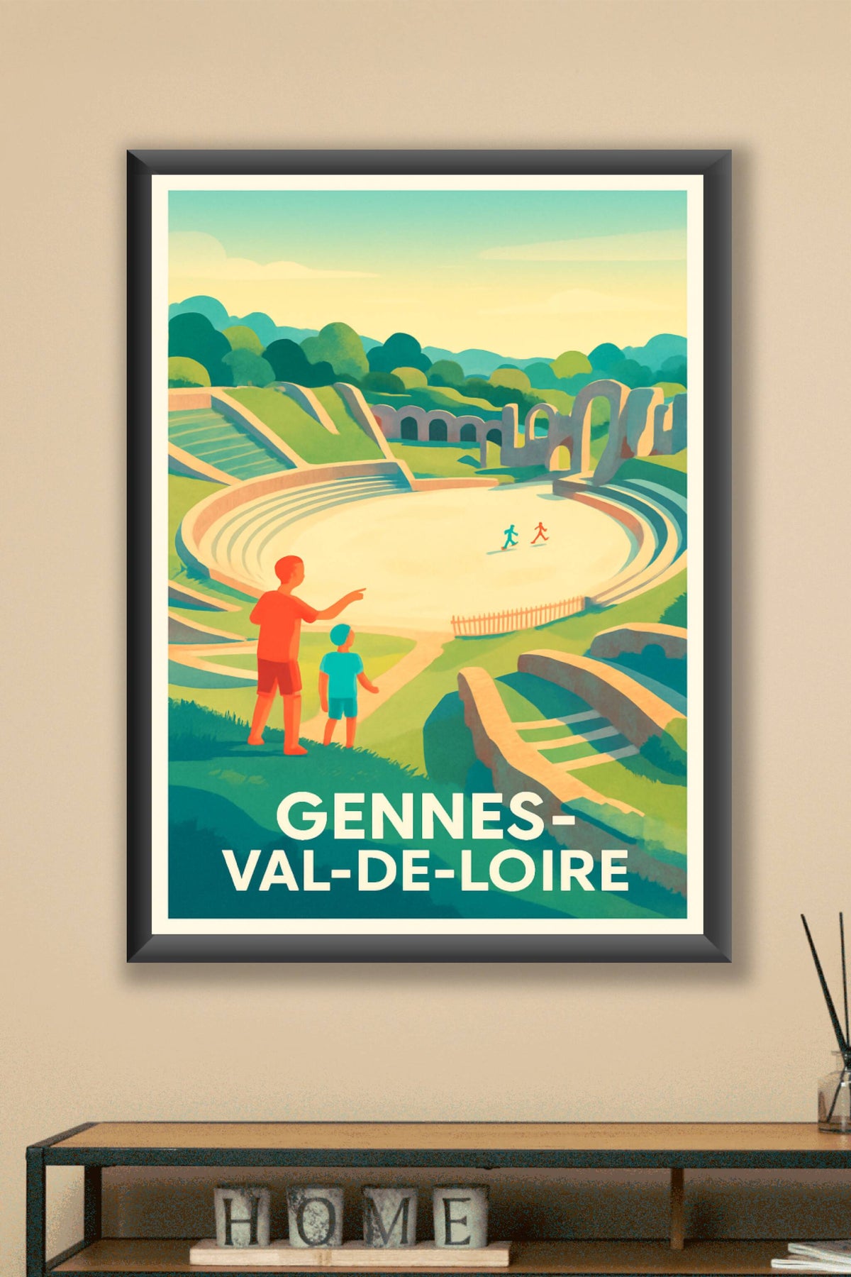 Affiche Gennes-Val-de-Loire — L'Antiquité en lumière · poster d'art de Gennes-Val-de-Loire